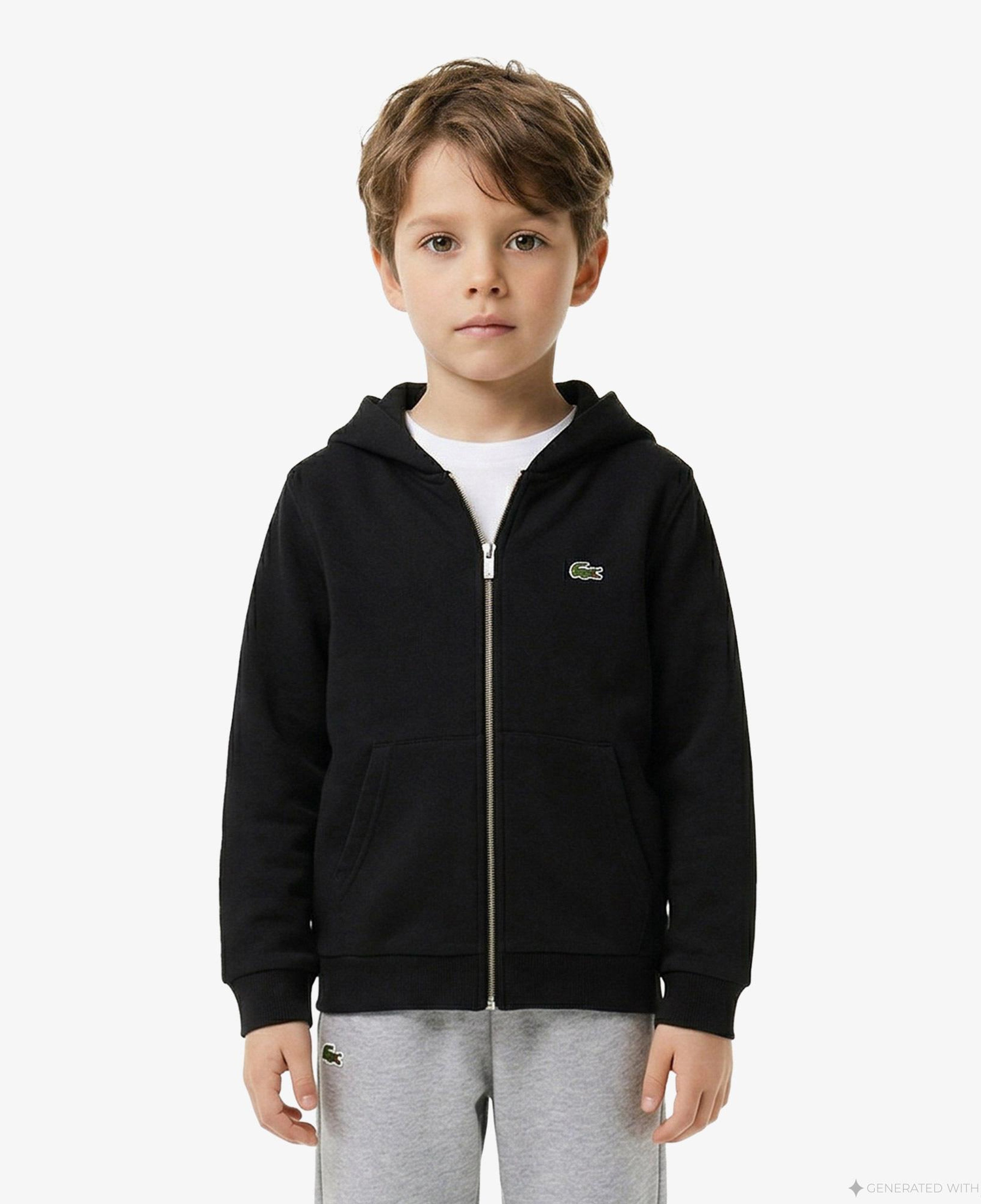 Çocuk Kapüşonlu Siyah Sweatshirt