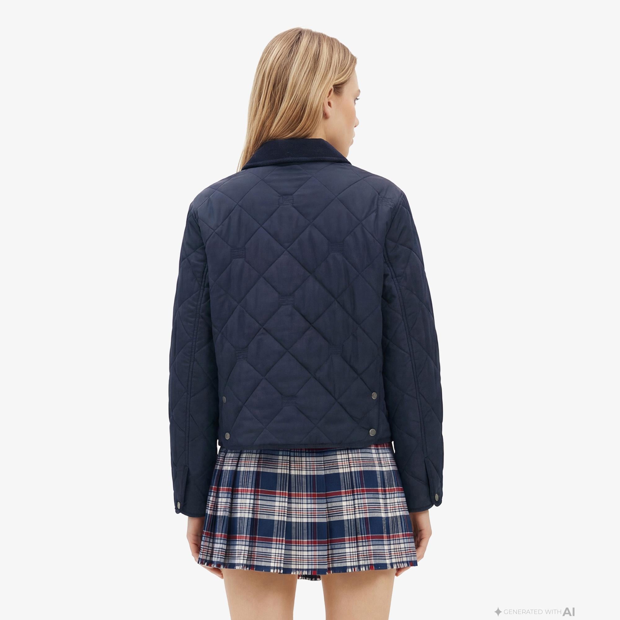 Tommy Hilfiger Padded Quilting Kadın Lacivert Ceket