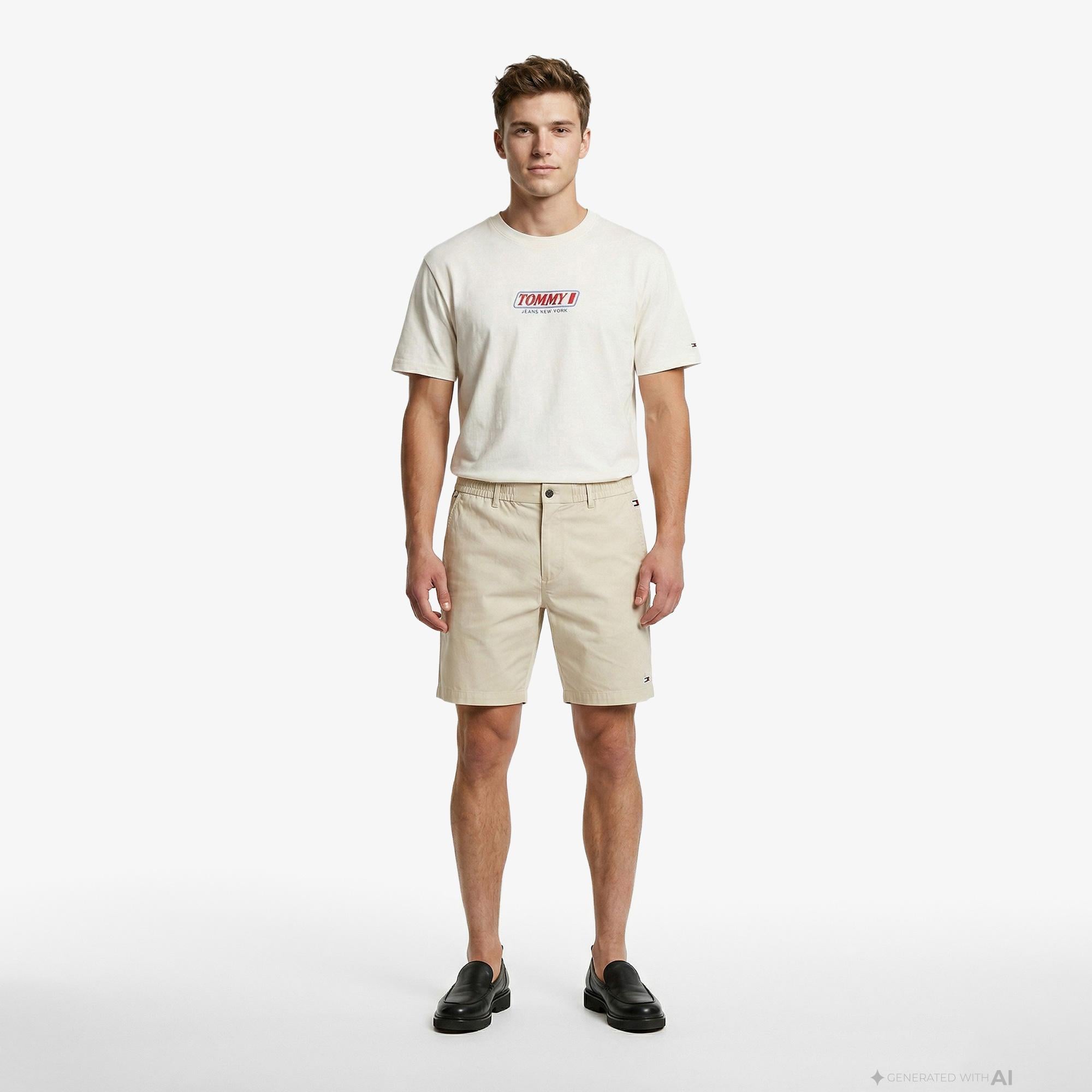 Tommy Hilfiger Erkek Beyaz T-Shirt
