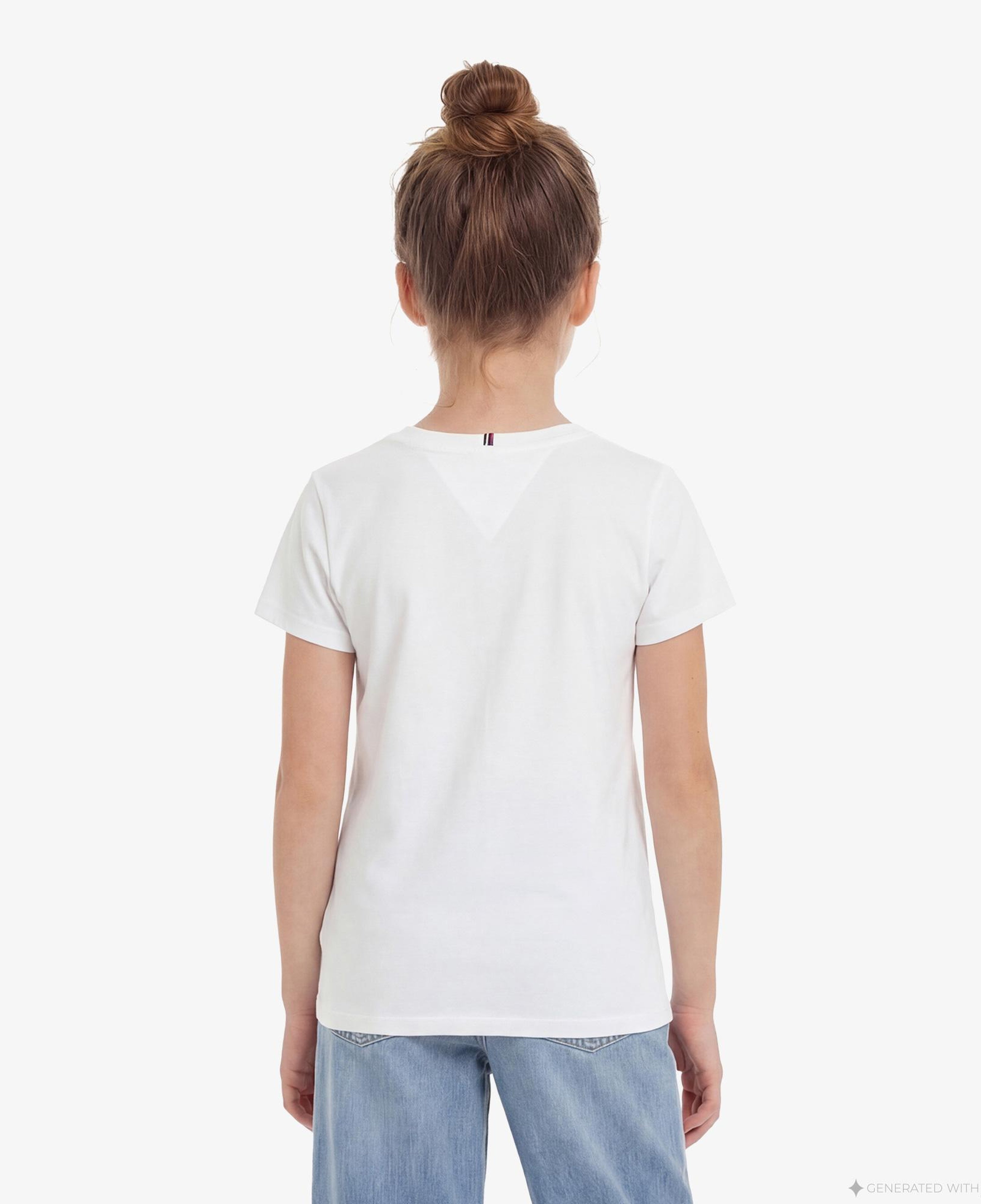 Tommy Hilfiger Script Çocuk Beyaz T-Shirt
