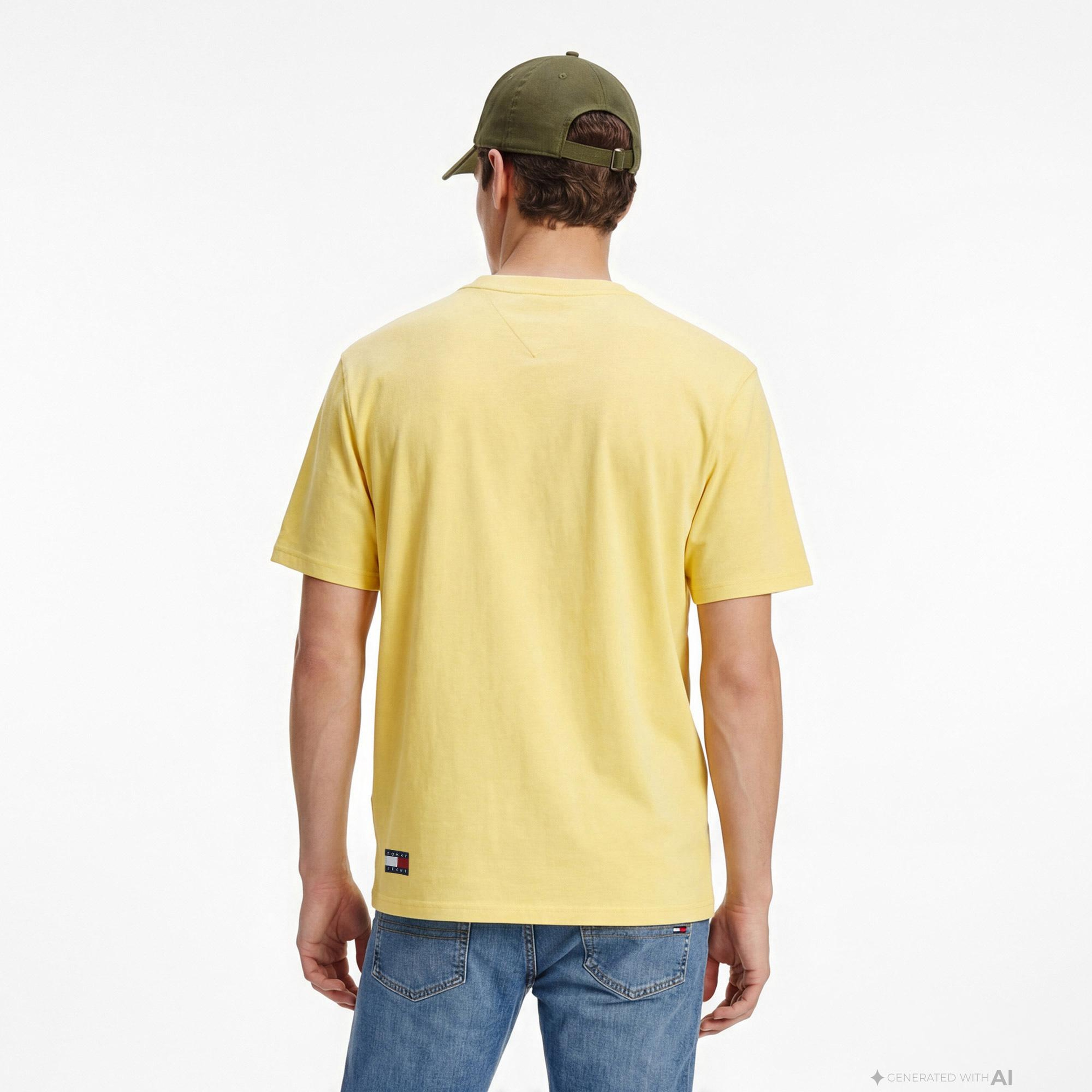 Tommy Hilfiger New Classics Erkek Sarı T-Shirt