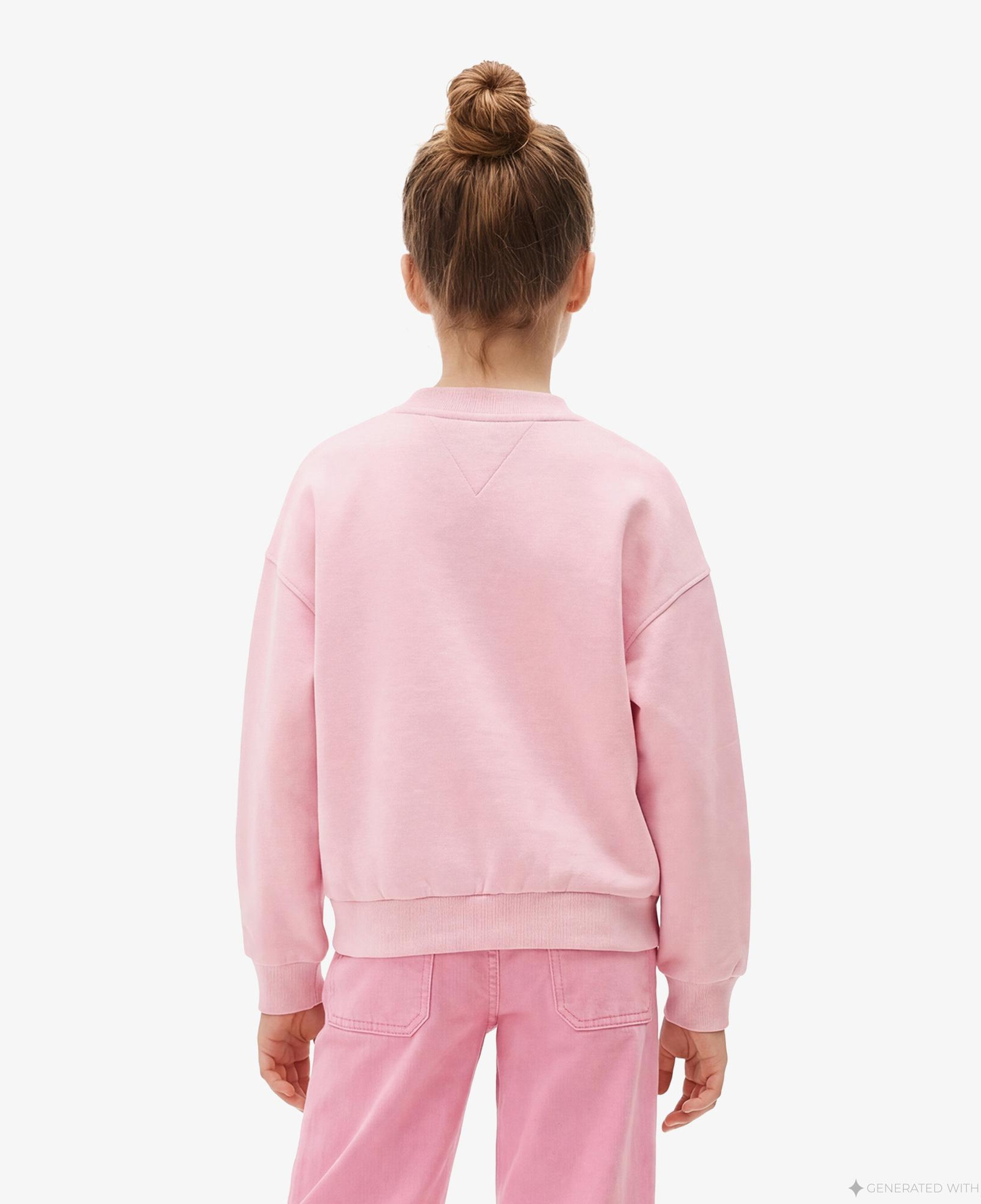 Tommy Hilfiger Flower Çocuk Pembe Sweatshirt