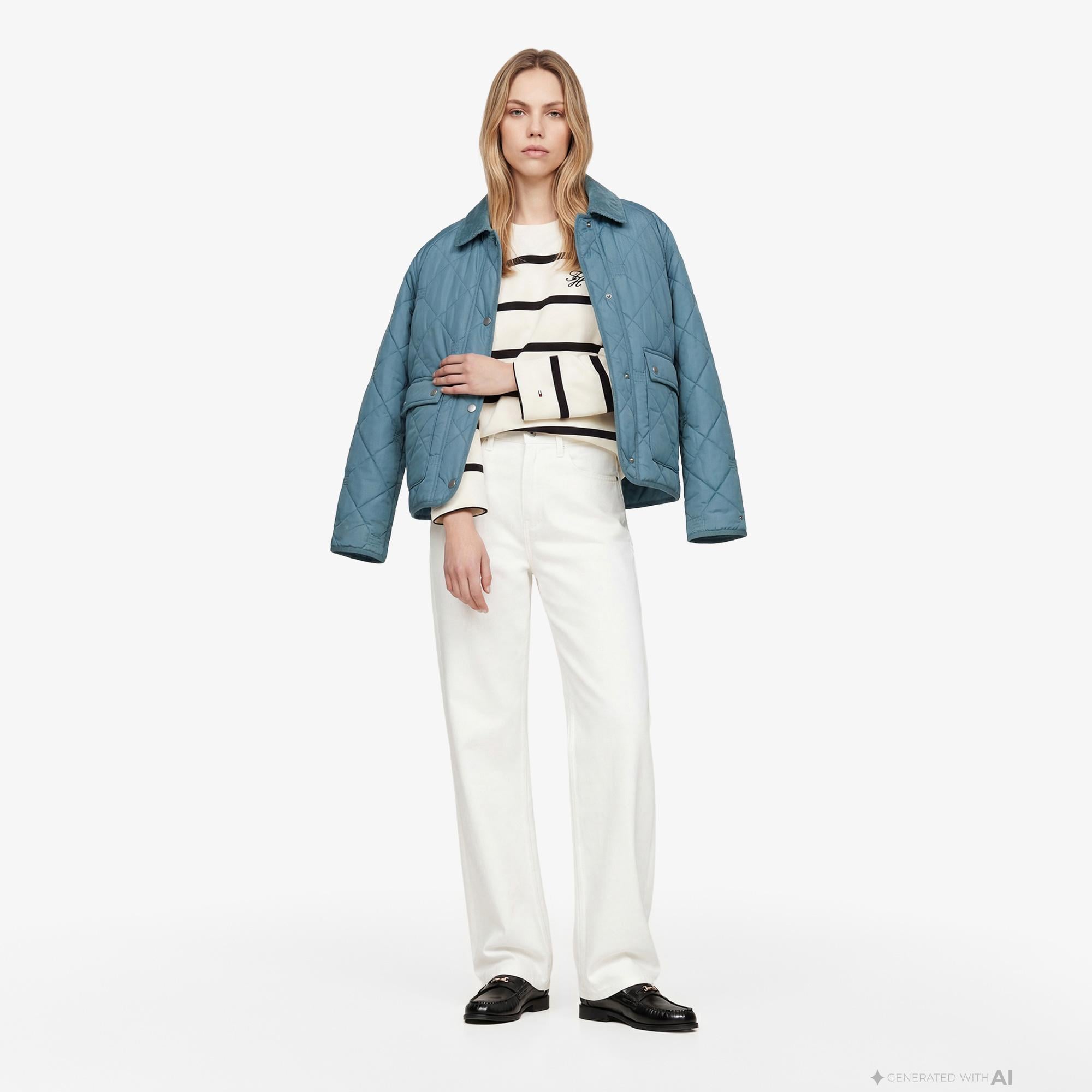 Tommy Hilfiger Script Kadın Beyaz Sweatshirt