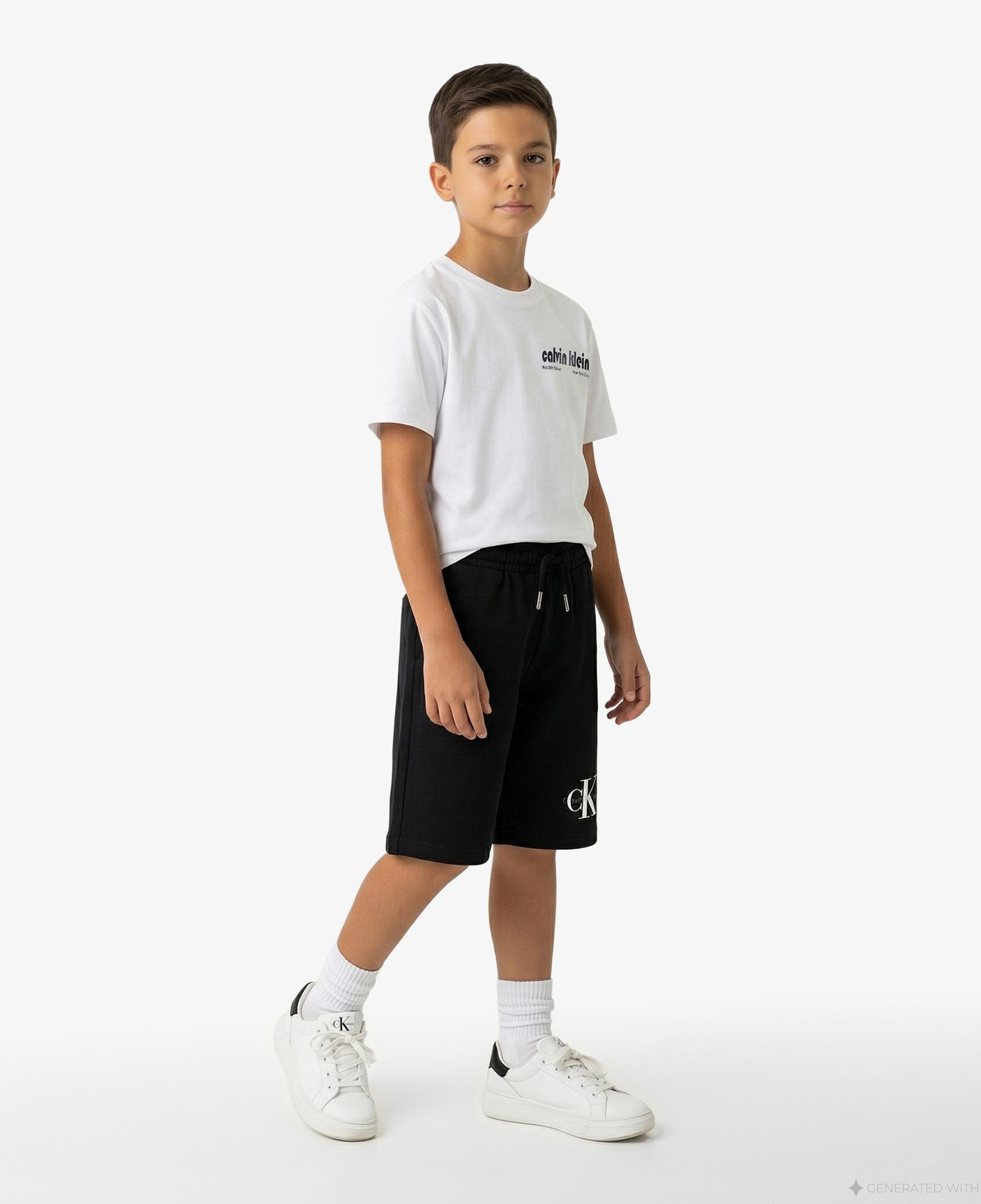 Calvin Klein Backprint Relaxed Çocuk Beyaz T-Shirt