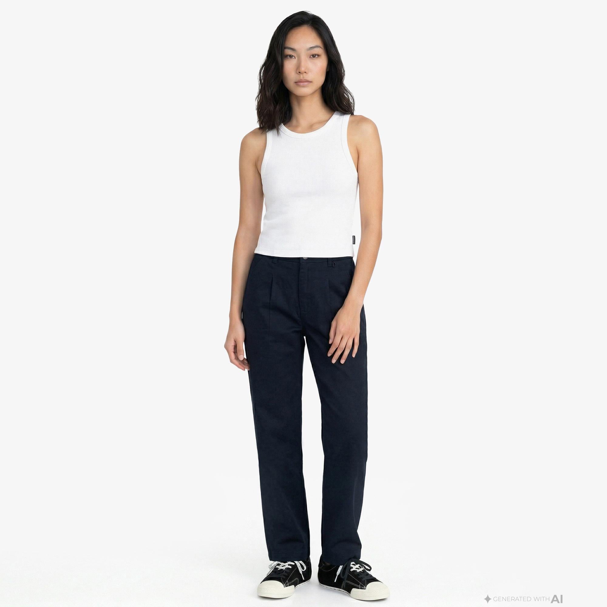 Converse Relaxed Wide Leg Kadın Siyah Pantolon