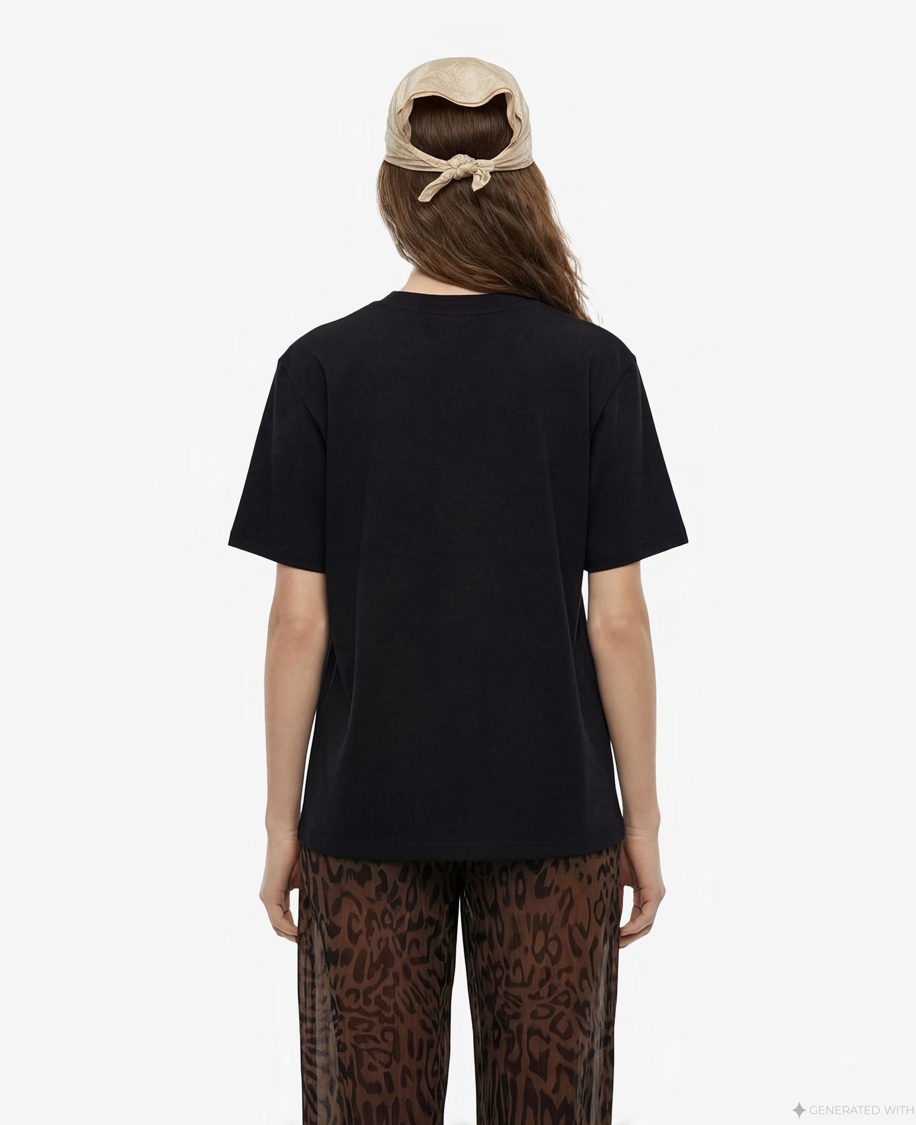 FashFed F İkonlu Unisex Siyah T-Shirt