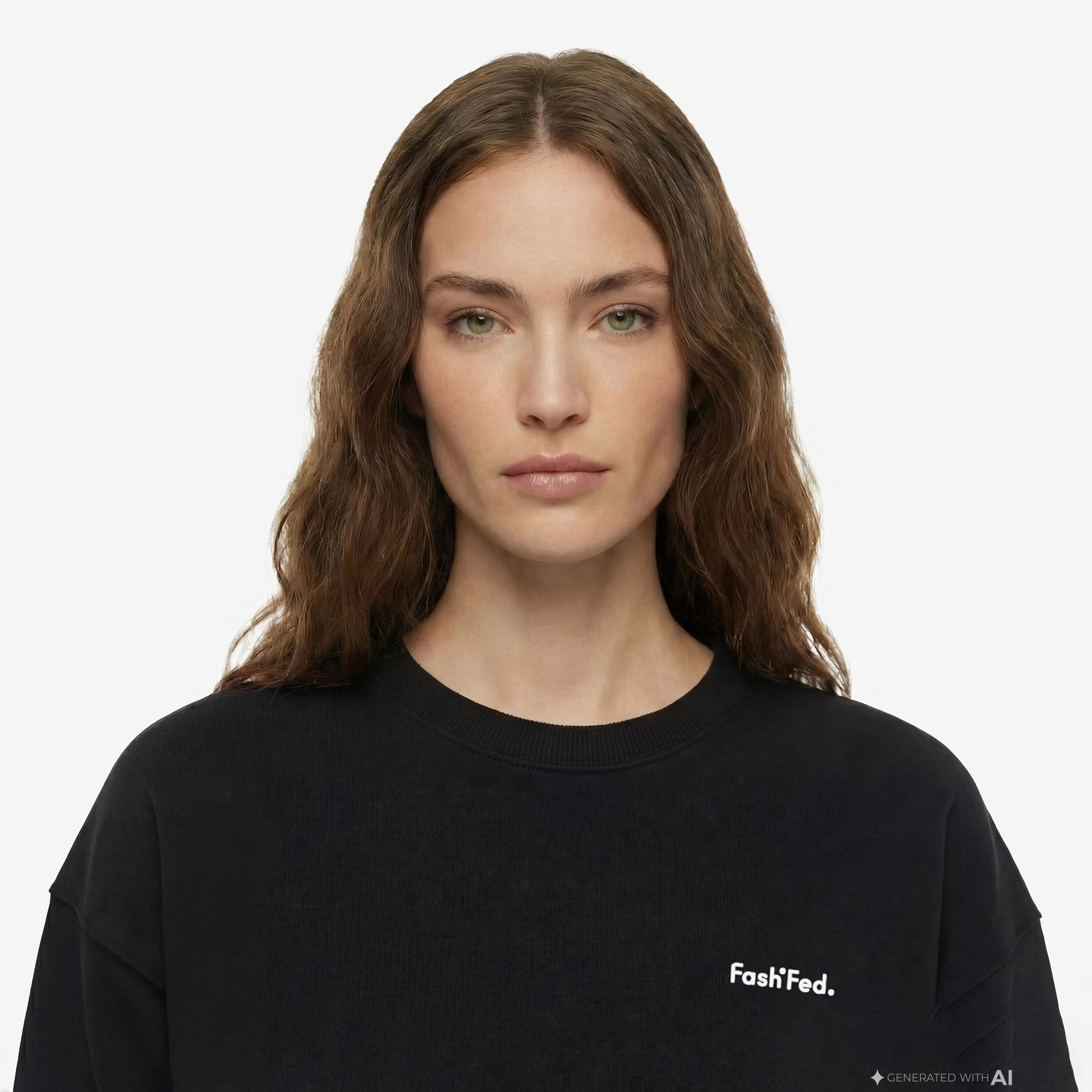 FashFed Unisex Siyah Sweatshirt