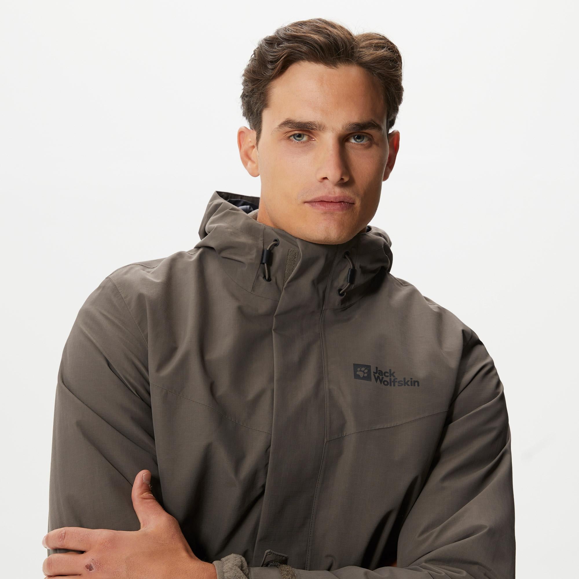 Jack Wolfskin Altenberg 3In1 Erkek Kahverengi Mont