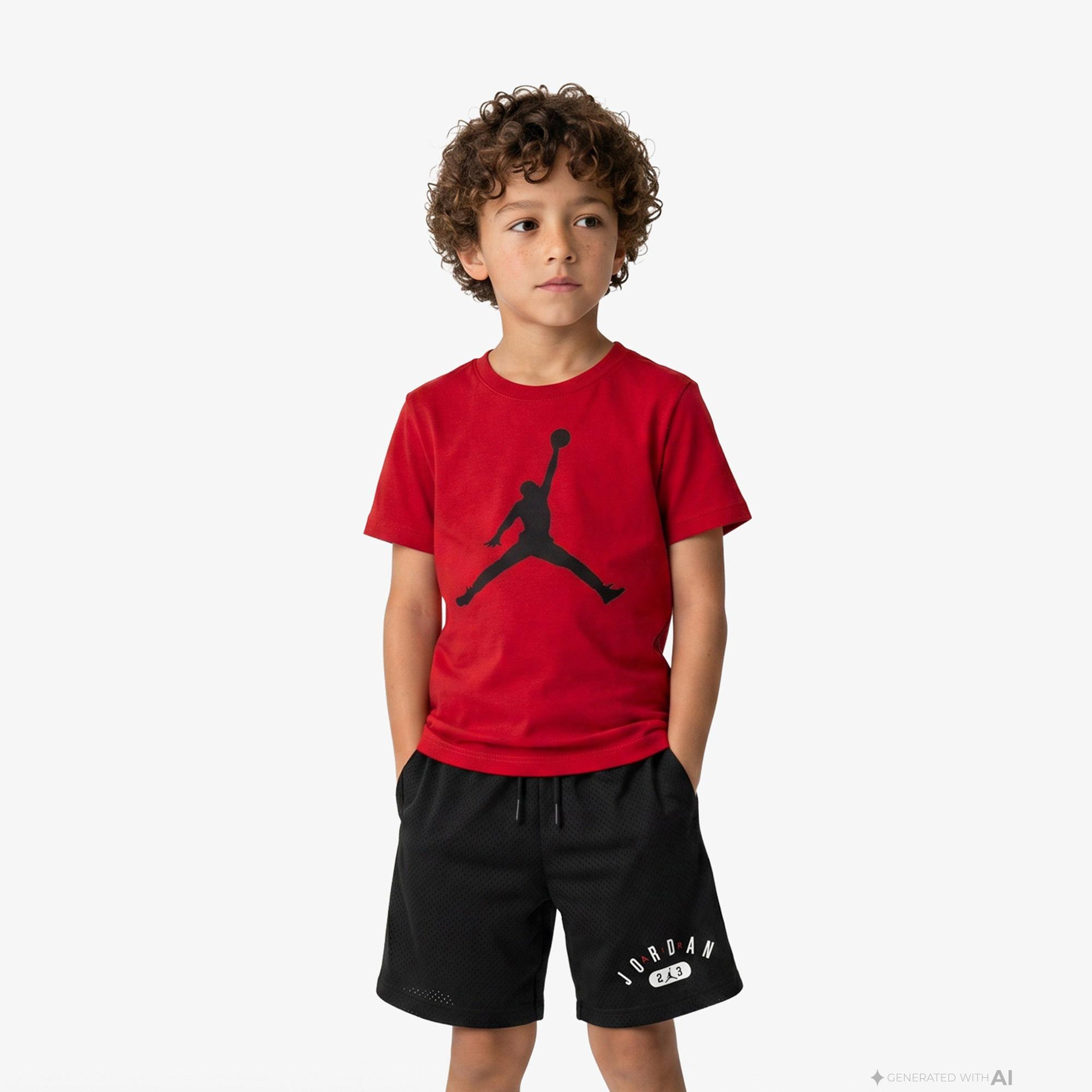 Jordan Jumpman Çocuk Kırmızı T-Shirt
