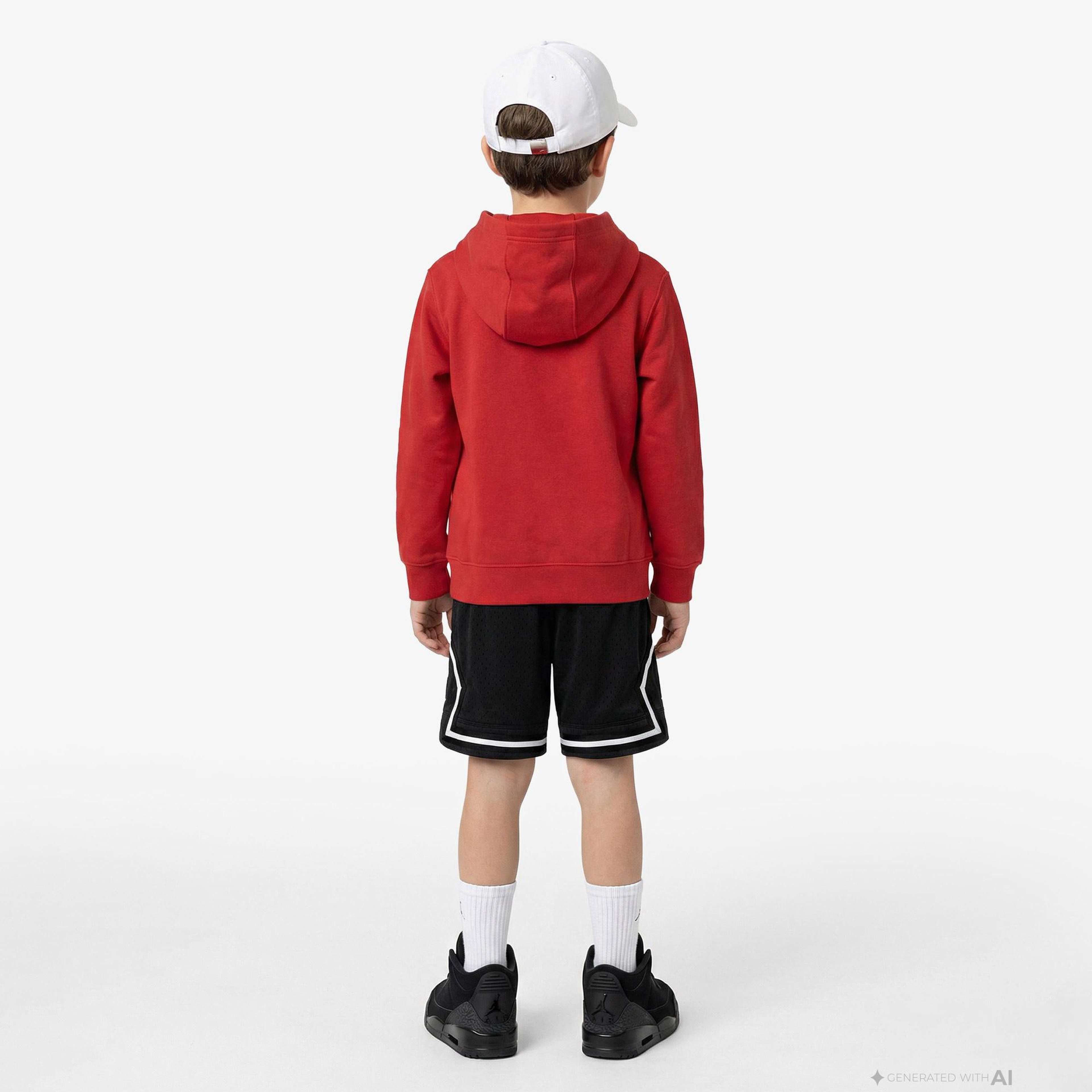 Jordan Baseline Çocuk Kırmızı Kapüşonlu Sweatshirt
