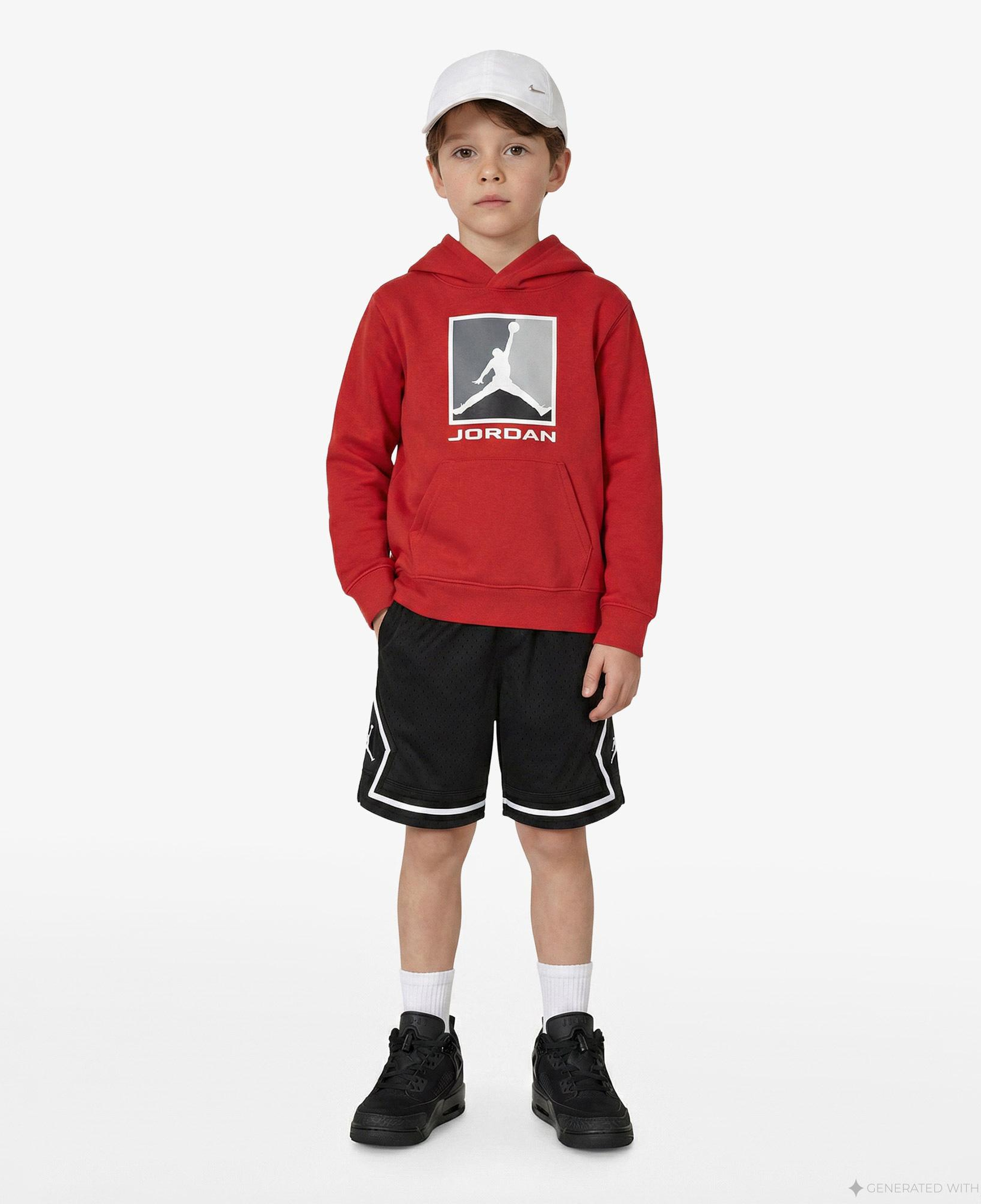 Jordan Baseline Çocuk Kırmızı Kapüşonlu Sweatshirt