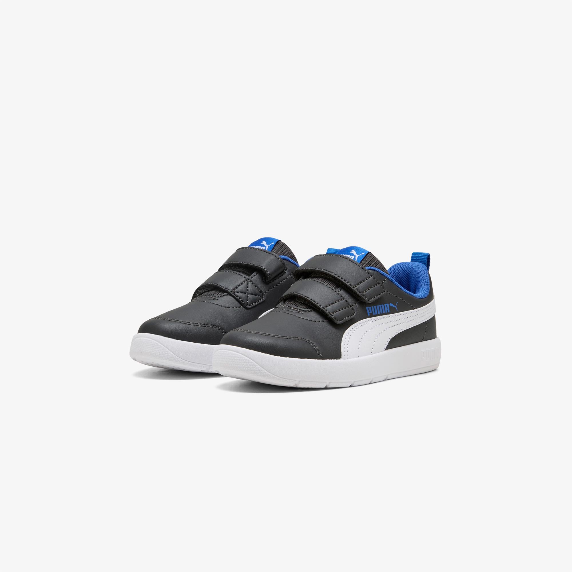Puma Courtflex V3 Çocuk Gri Spor Ayakkabı