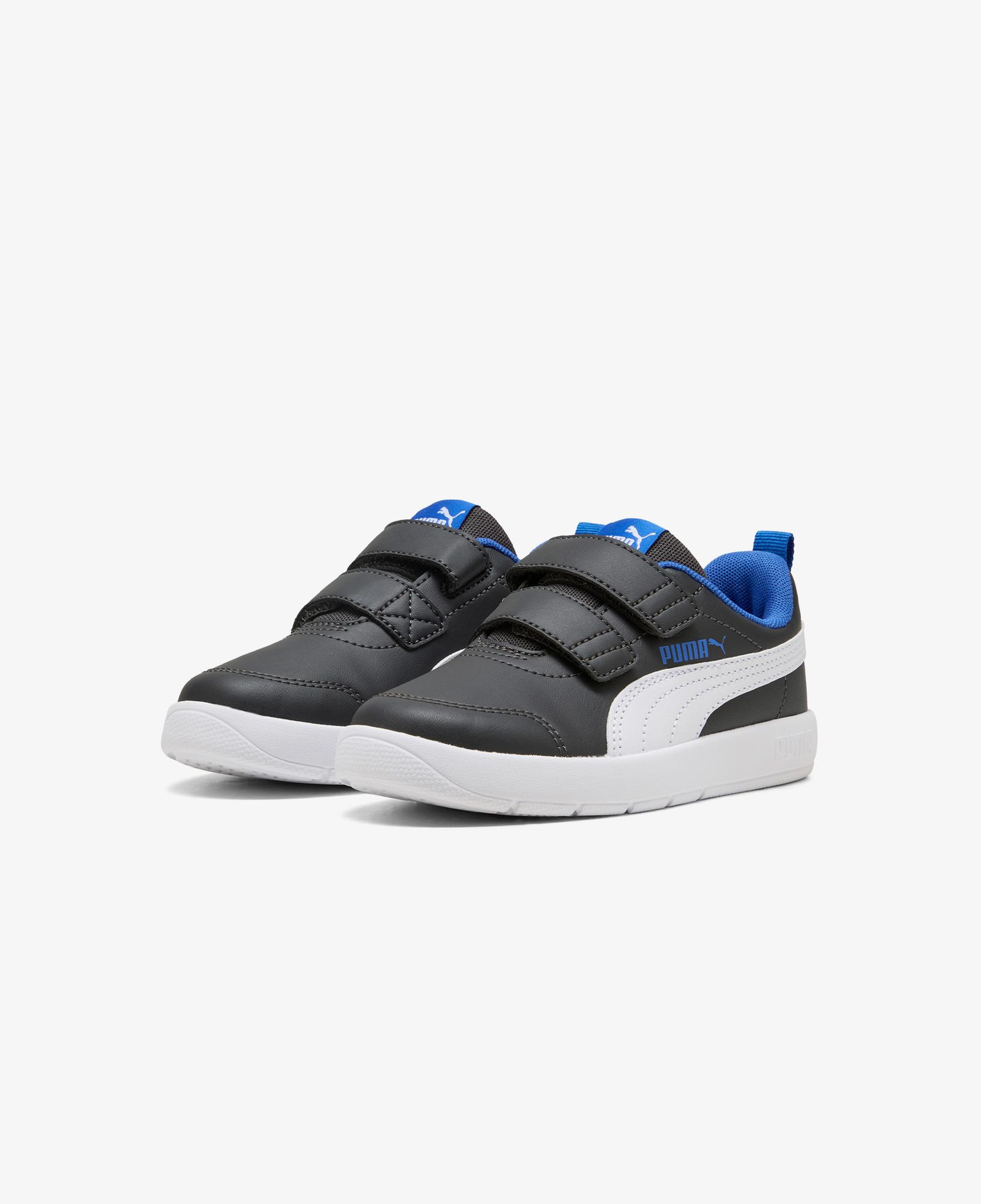 Puma Courtflex V3 Çocuk Gri Spor Ayakkabı