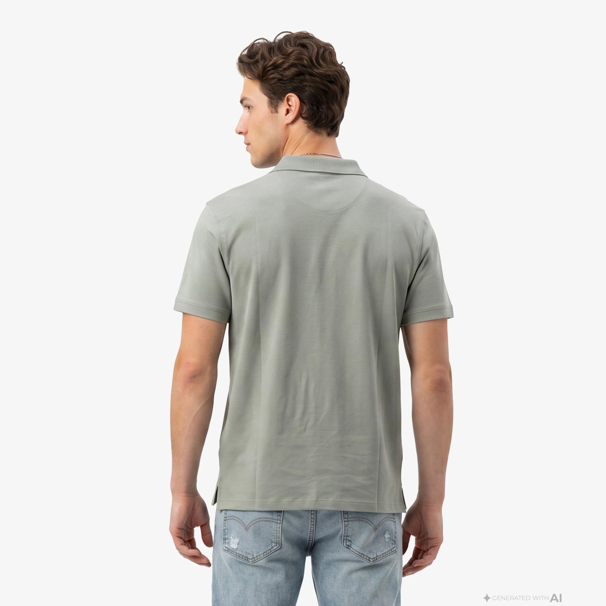 Calvin Klein Supima Chest Emb Erkek Bej Polo