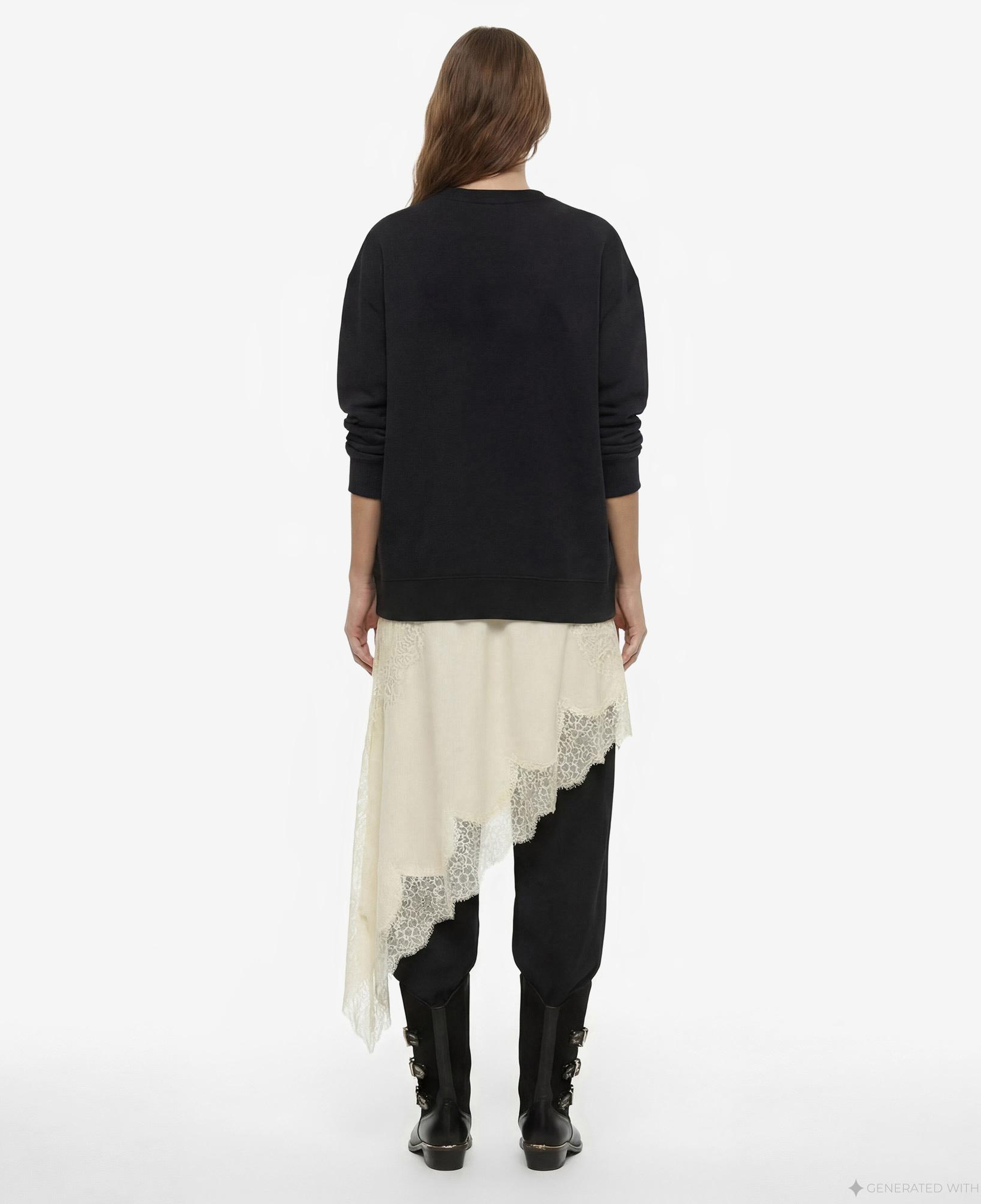 FashFed Unisex Siyah Sweatshirt