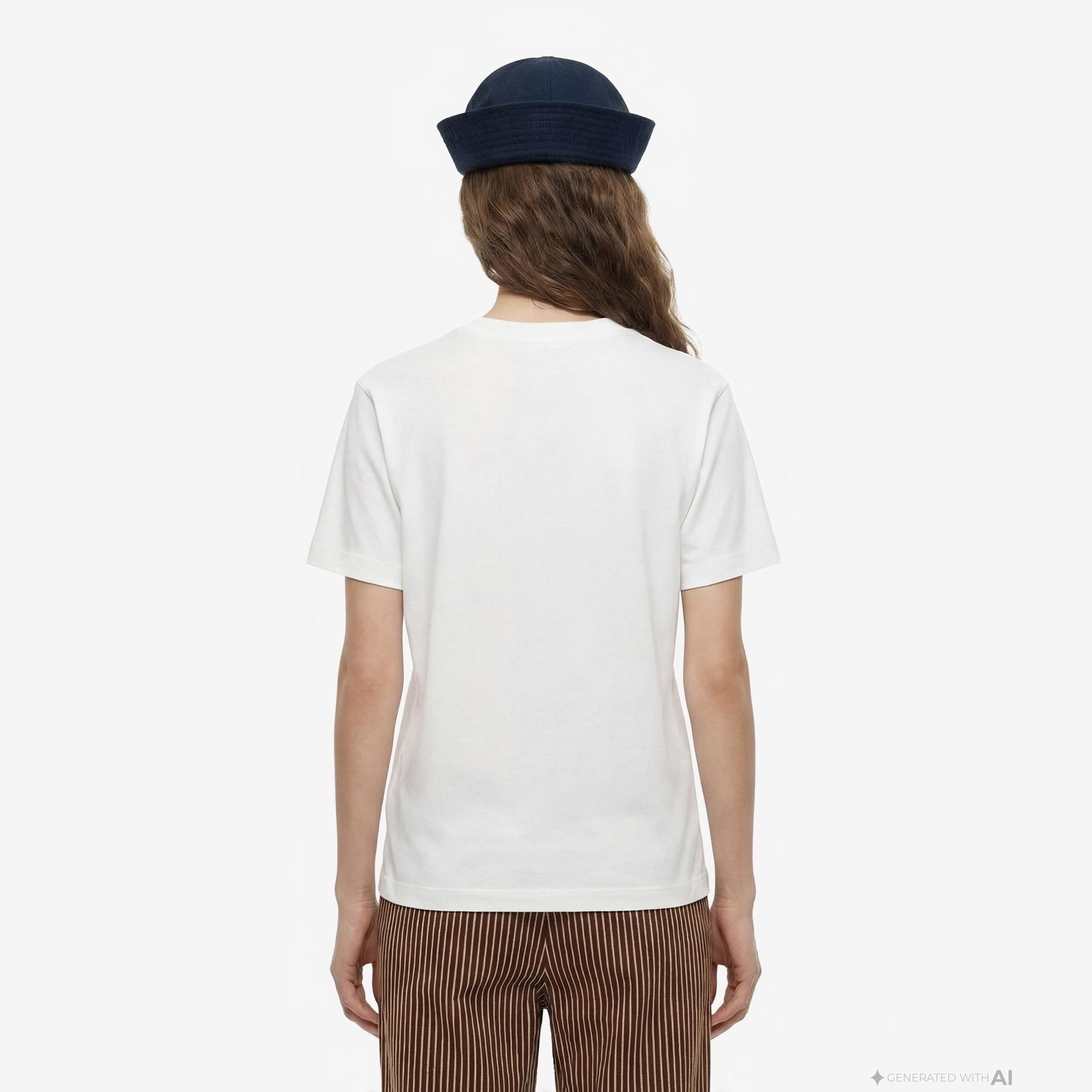 FashFed F İkonlu Unisex Beyaz T-Shirt