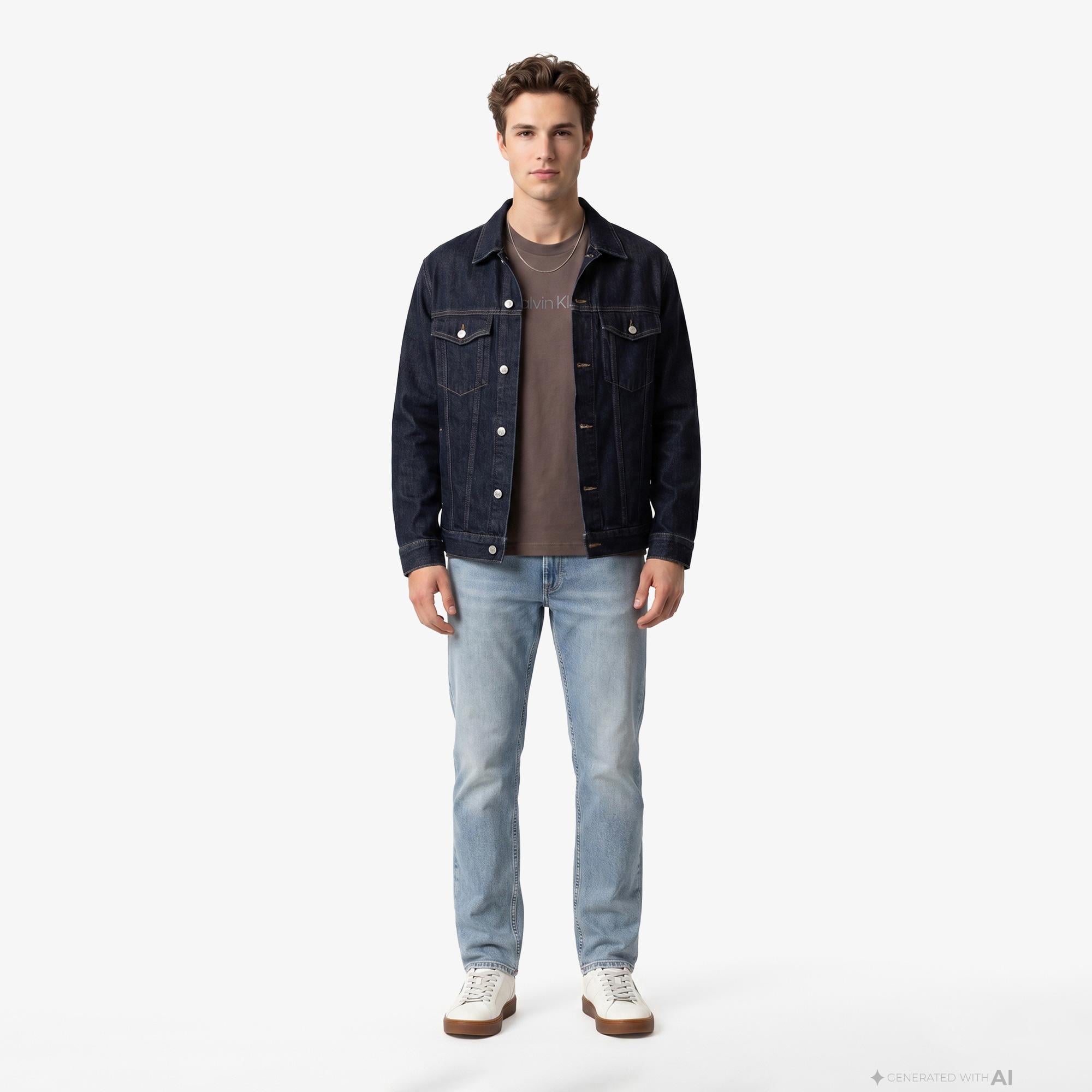 Calvin Klein 20S Sportswear Grap Erkek Kahverengi T-Shirt