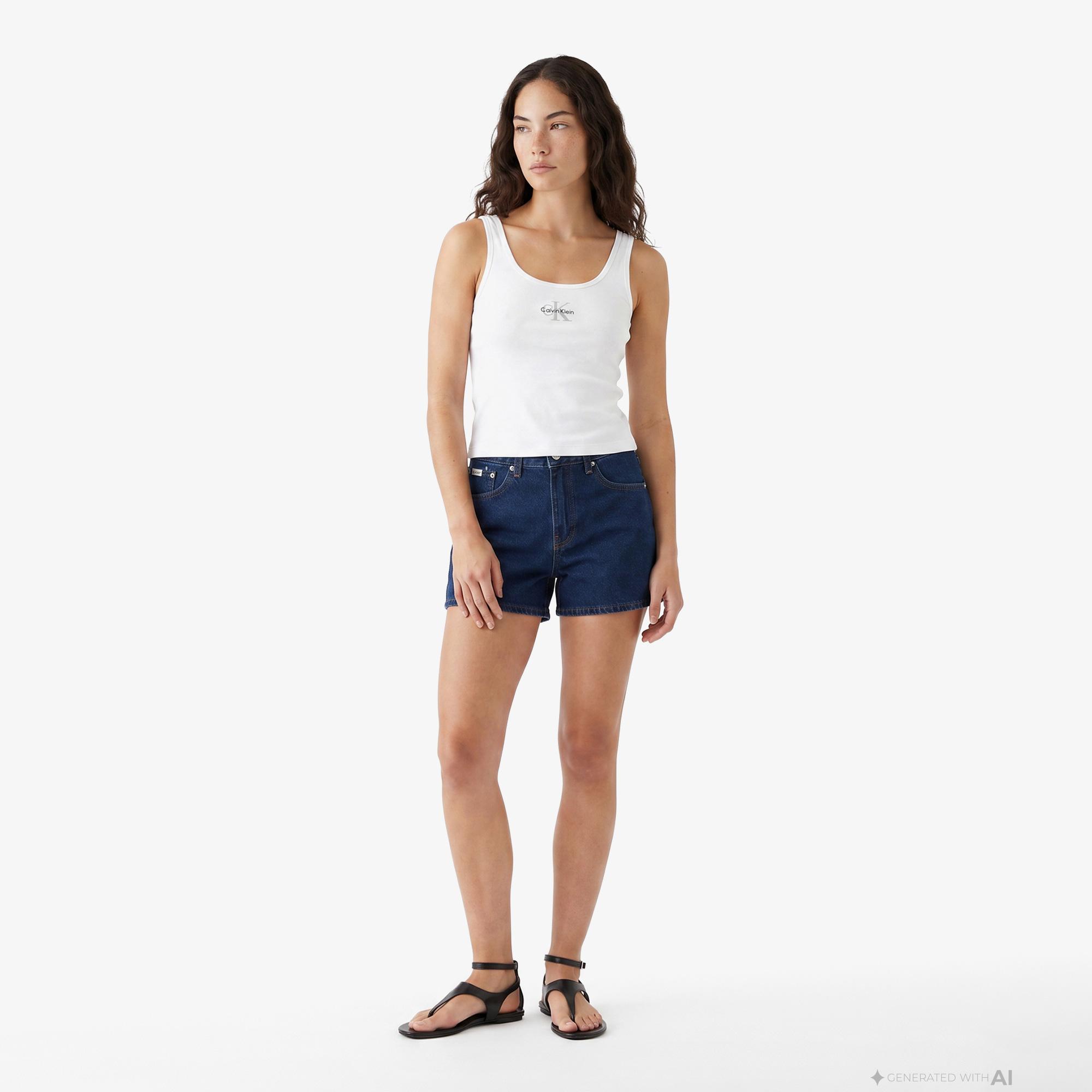 Calvin Klein Graphic Tank Kadın Beyaz Atlet