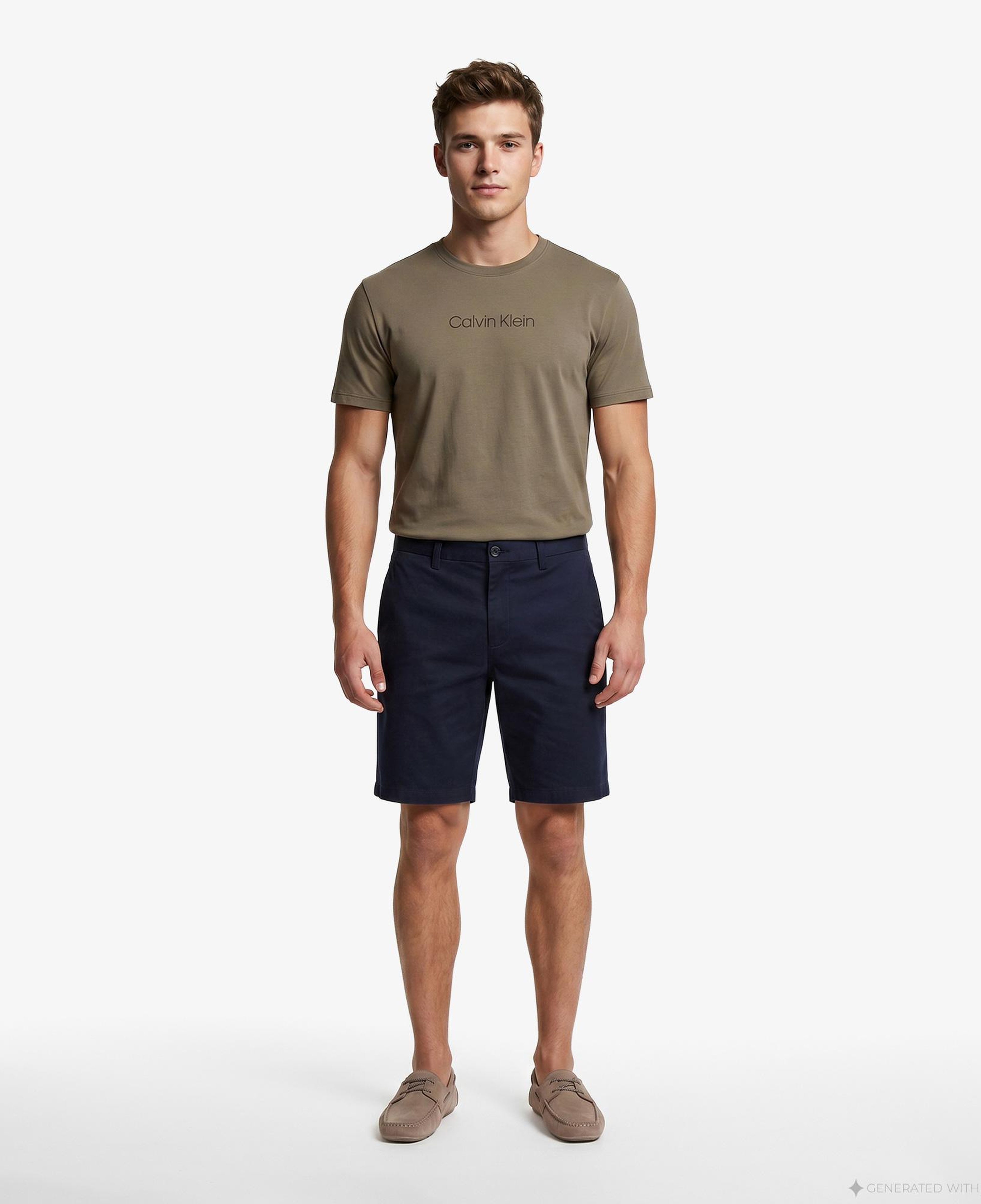 Calvin Klein Refined Stretch Classic Erkek Mavi Şort