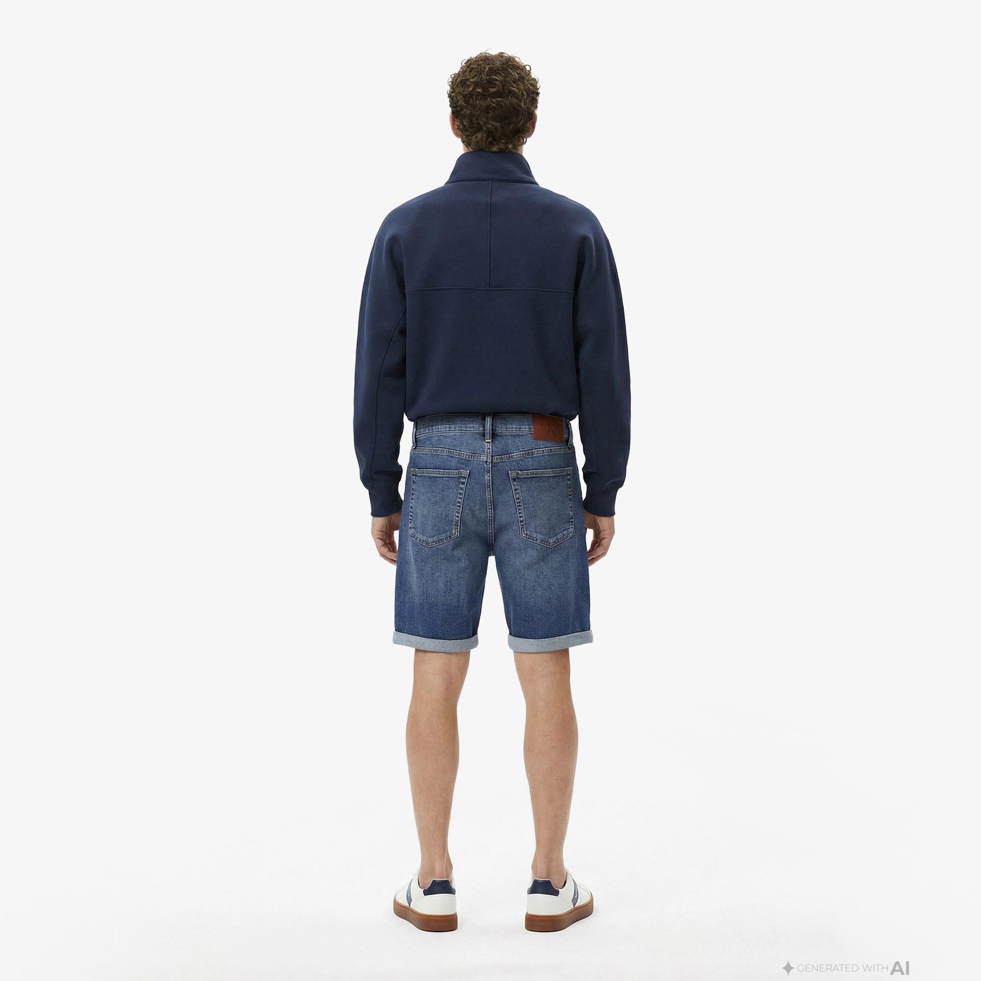 Calvin Klein Slim Hampton Erkek Mavi Şort