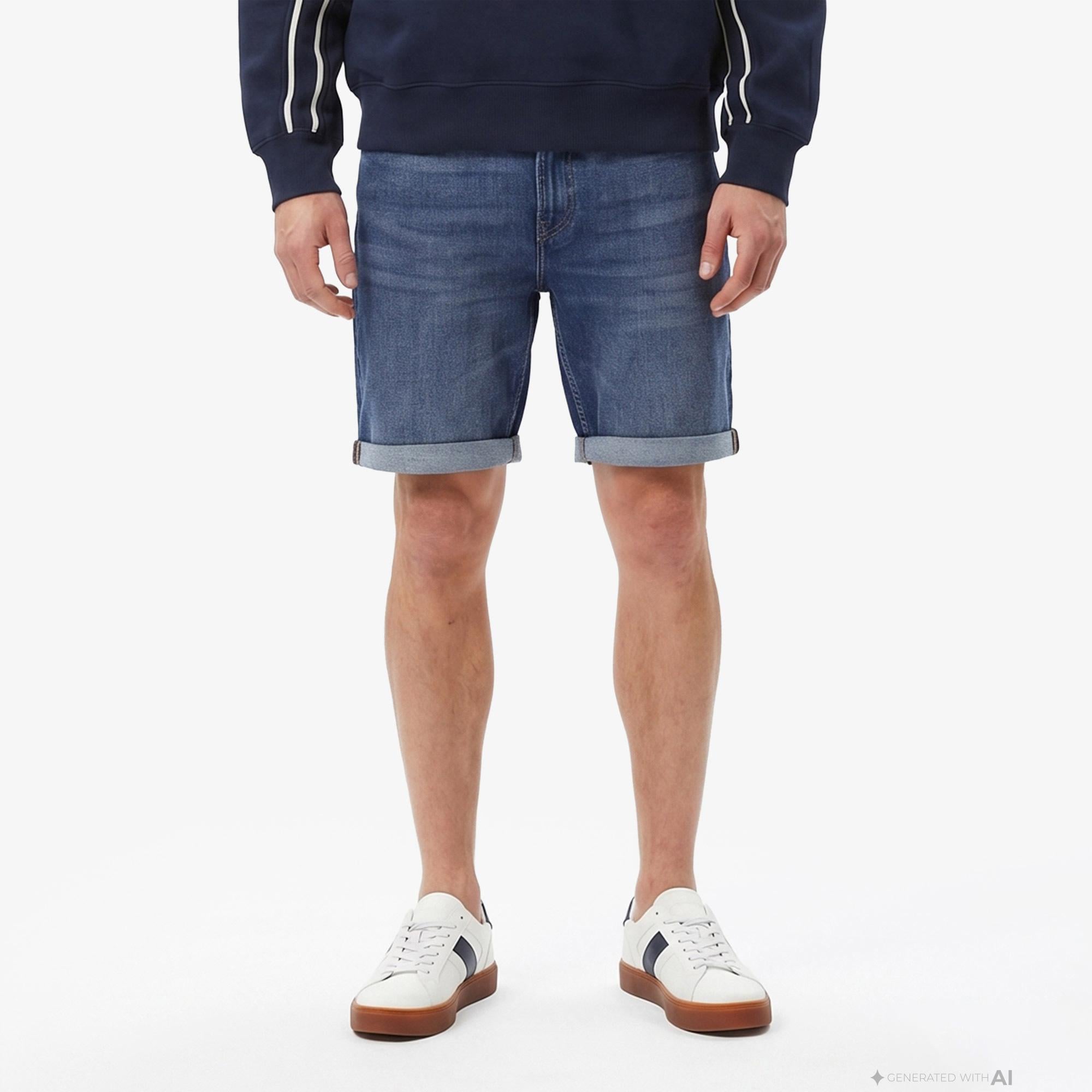 Calvin Klein Slim Hampton Erkek Mavi Şort