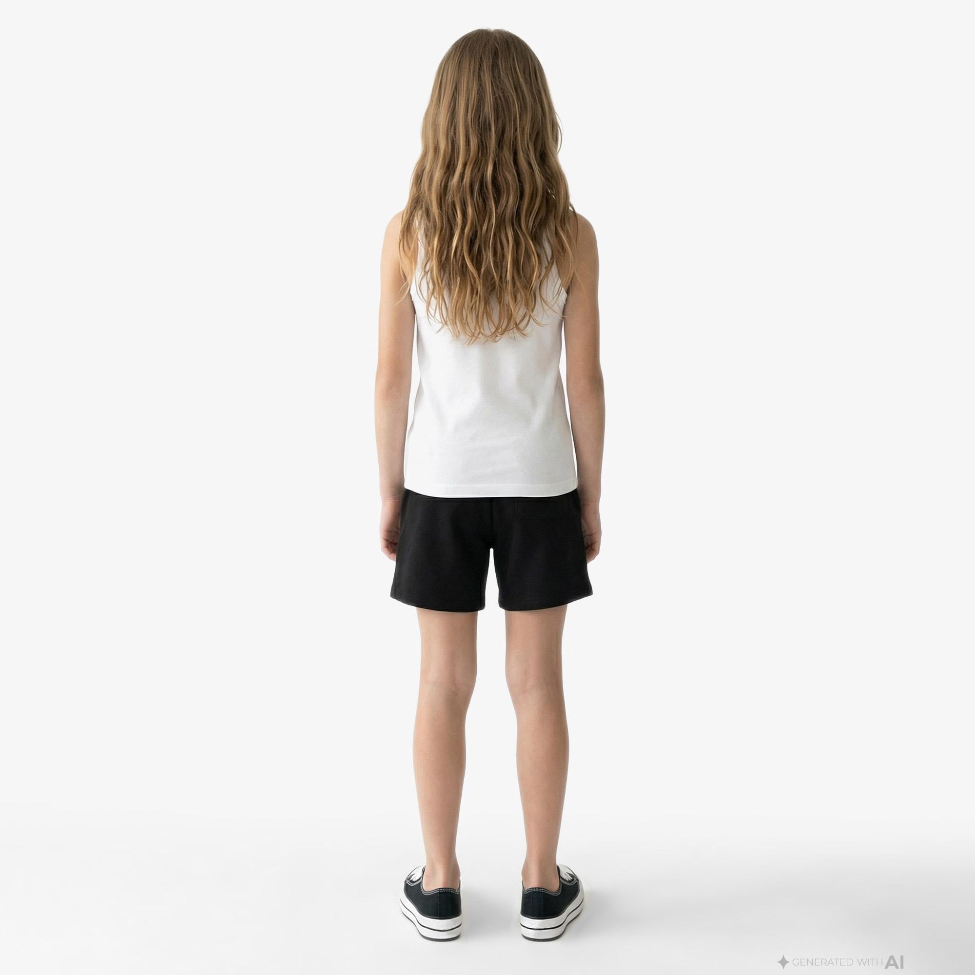 Calvin Klein Logo Çocuk Beyaz Kolsuz T-Shirt