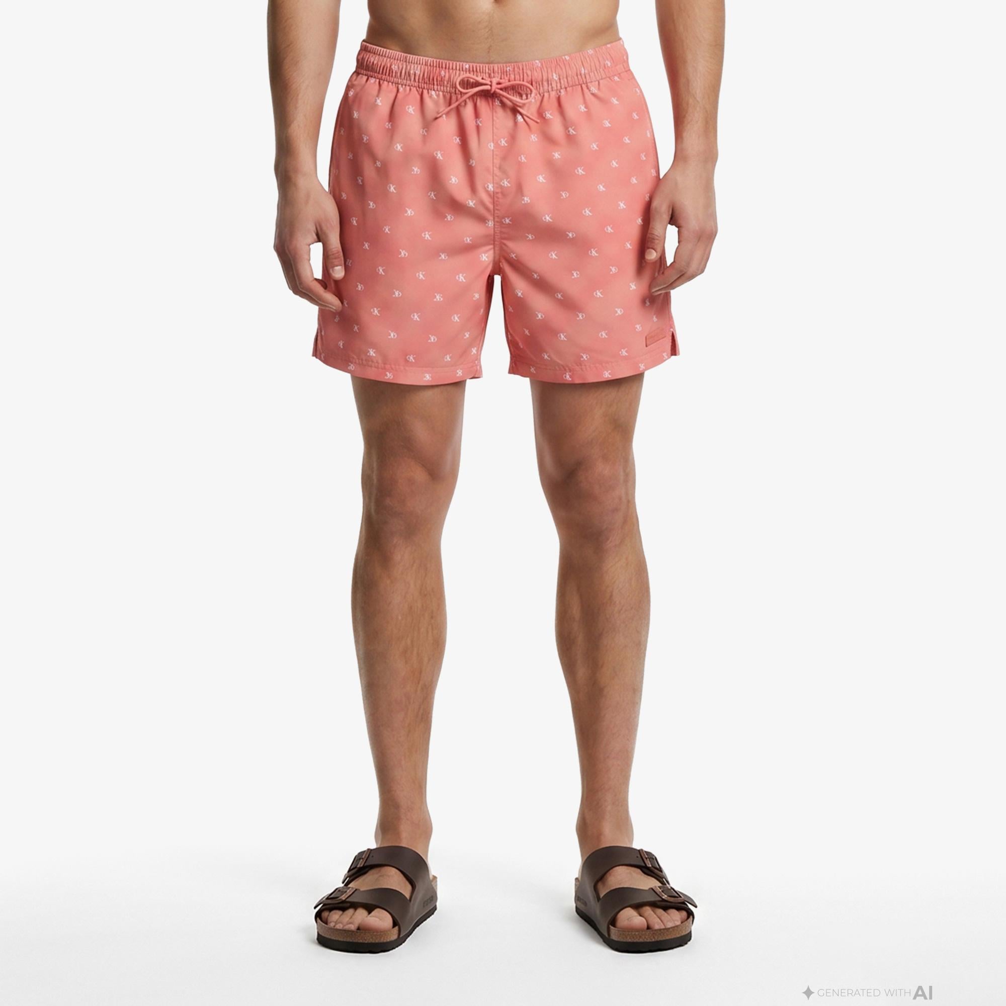 Calvin Klein Medium Drawstring Covered Erkek Turuncu Deniz Şortu