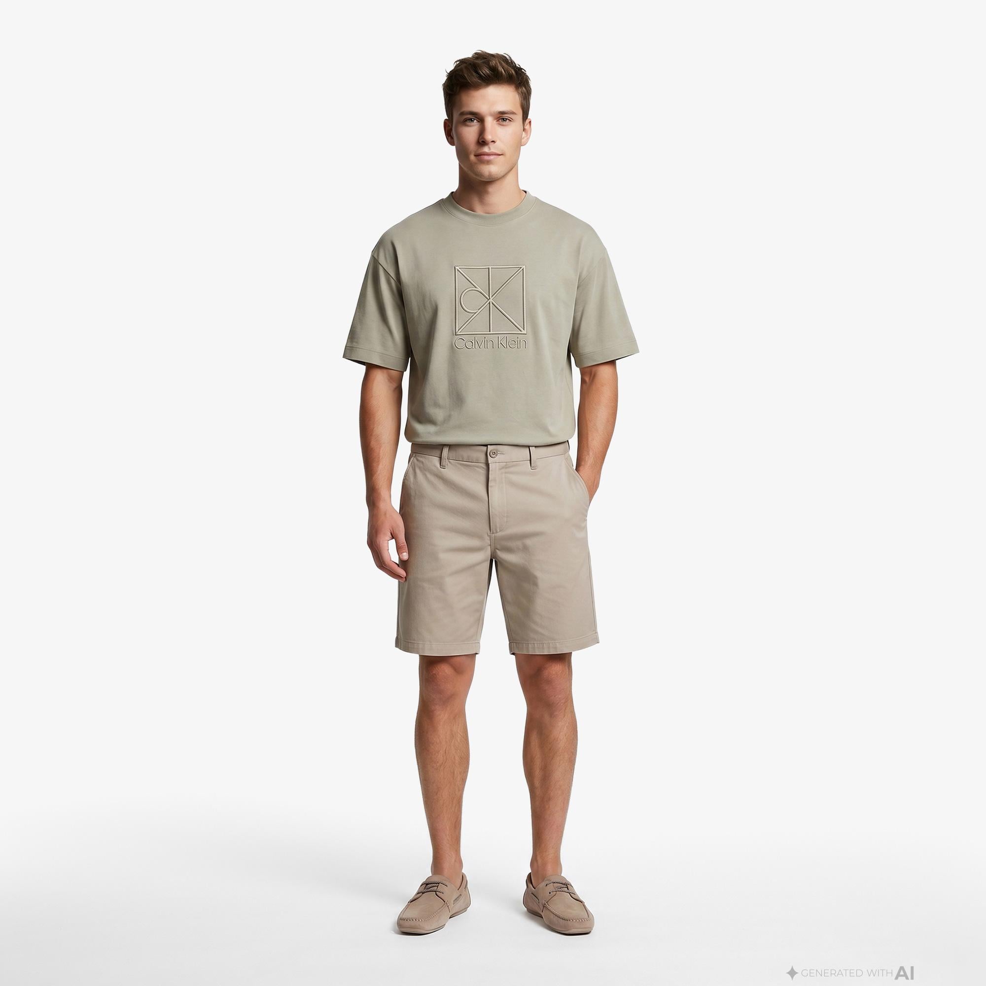 Calvin Klein Refined Stretch Classic Erkek Kahverengi Şort