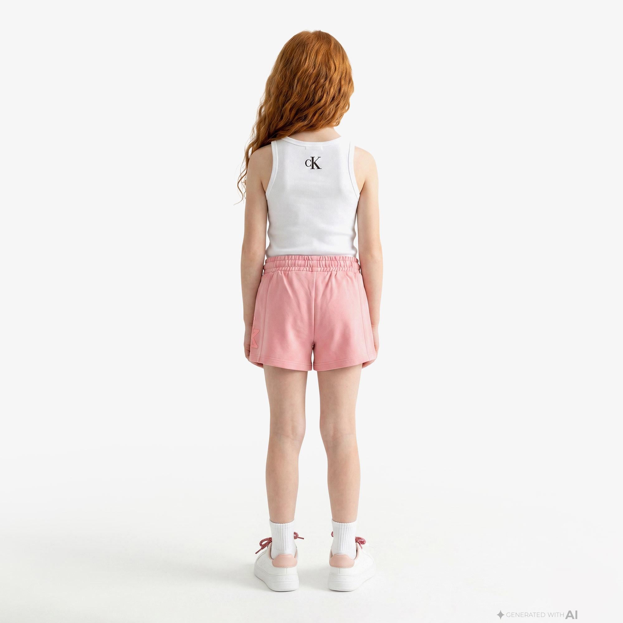 Calvin Klein French Terry Çocuk Pembe Şort