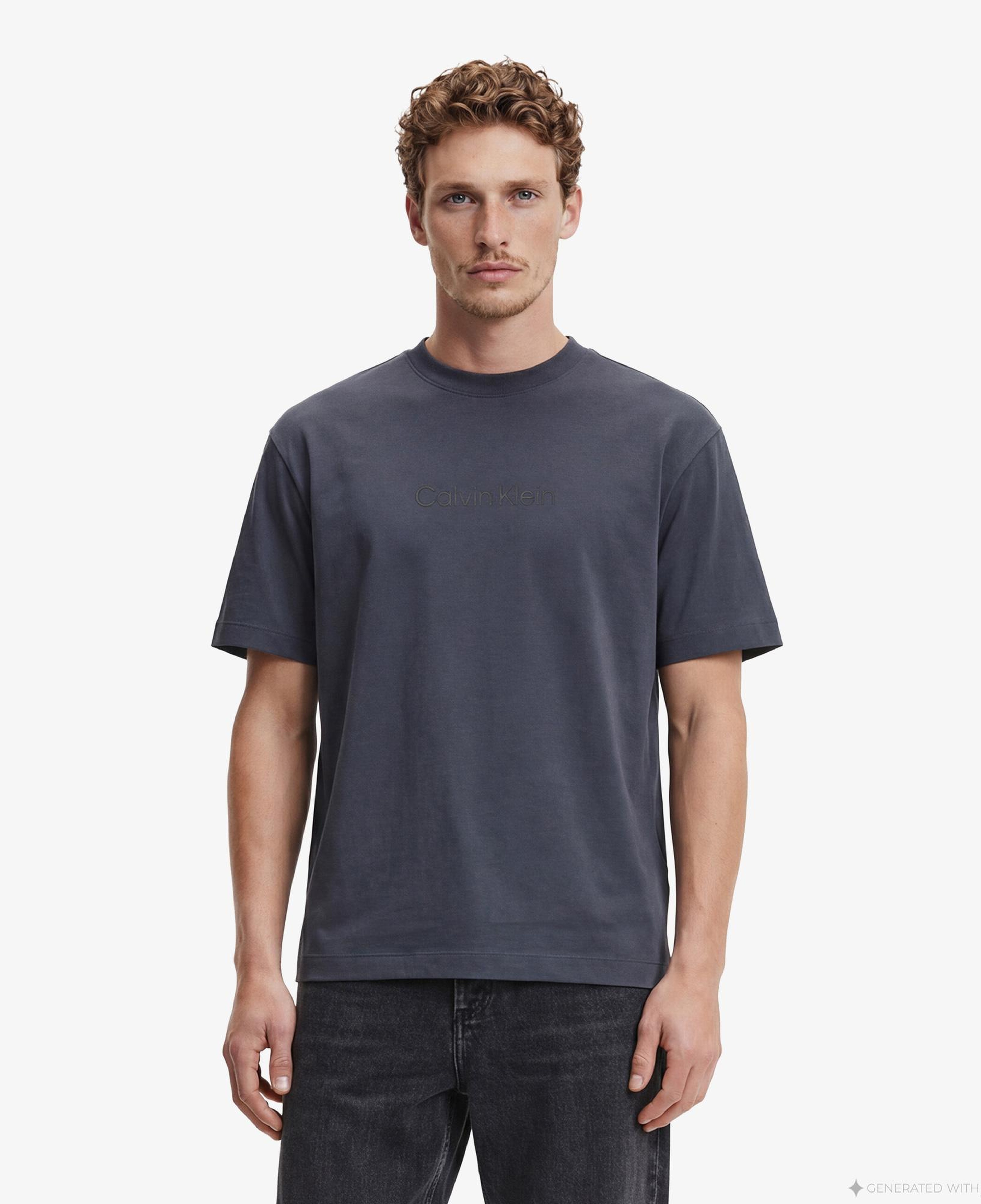 Calvin Klein Releaxed Standard Logo Crewnk Erkek Lacivert T-Shirt
