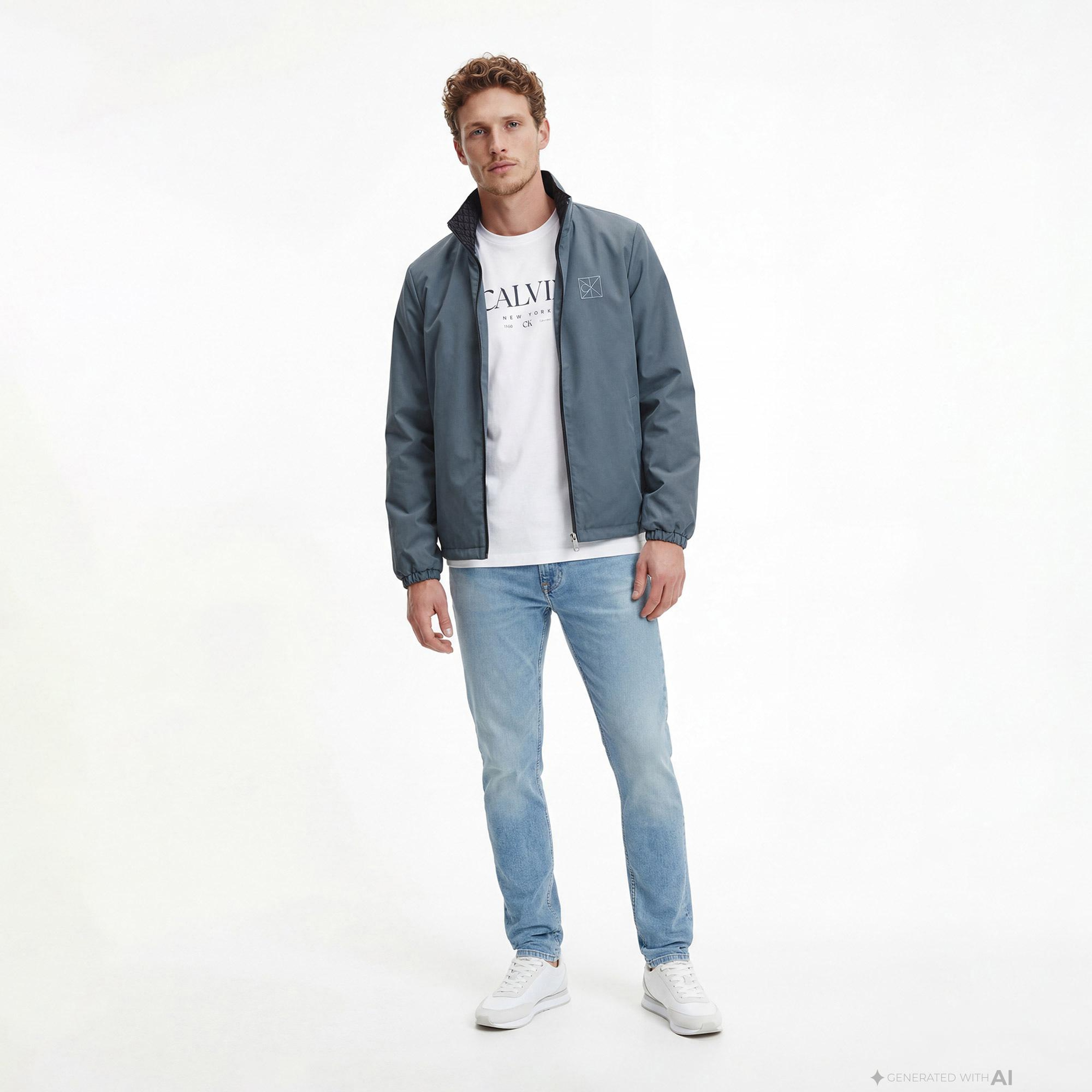 Calvin Klein Nylon Unfilled Reversible Erkek Siyah Ceket