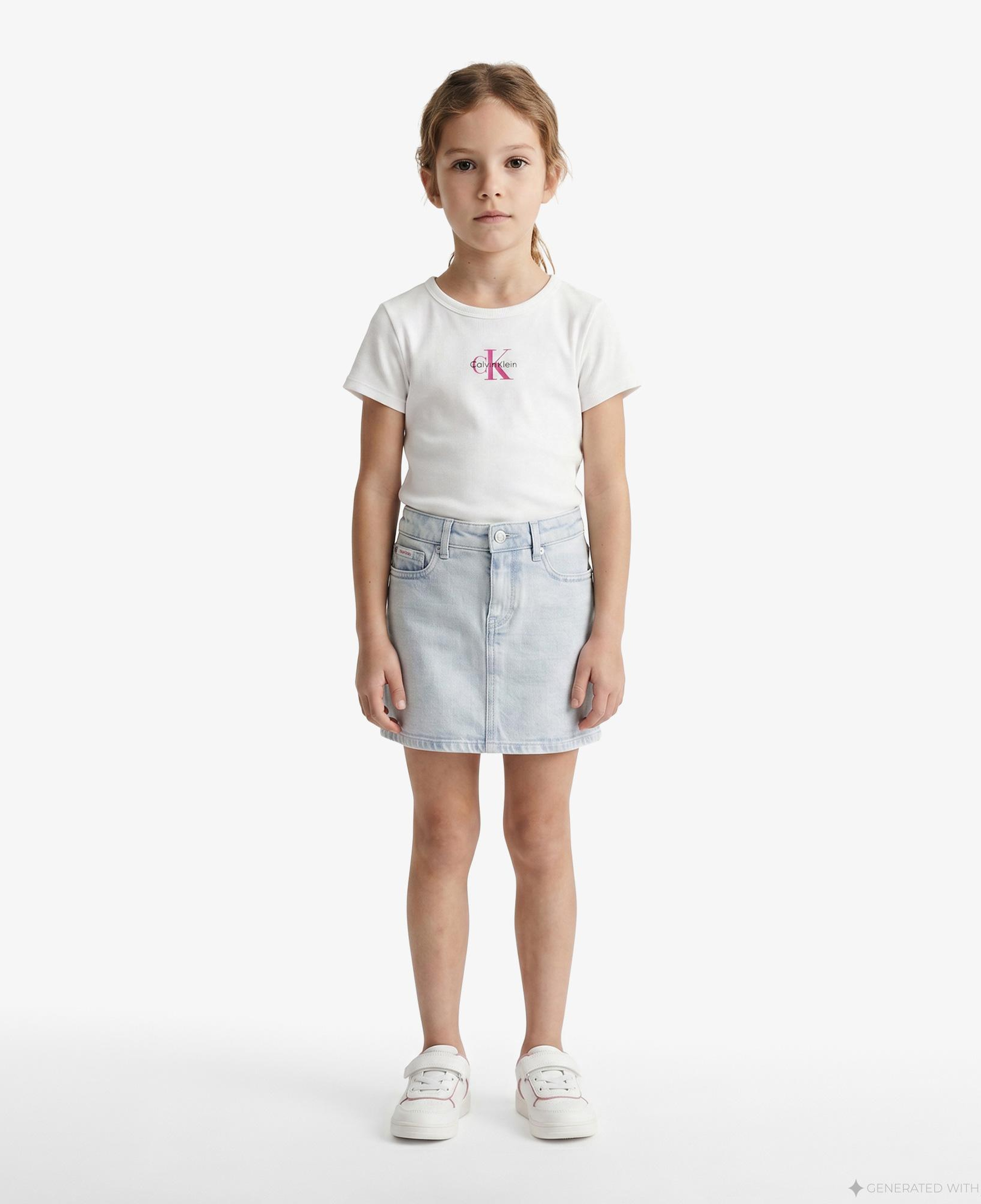 Calvin Klein Monologo Baby Çocuk Beyaz T-Shirt