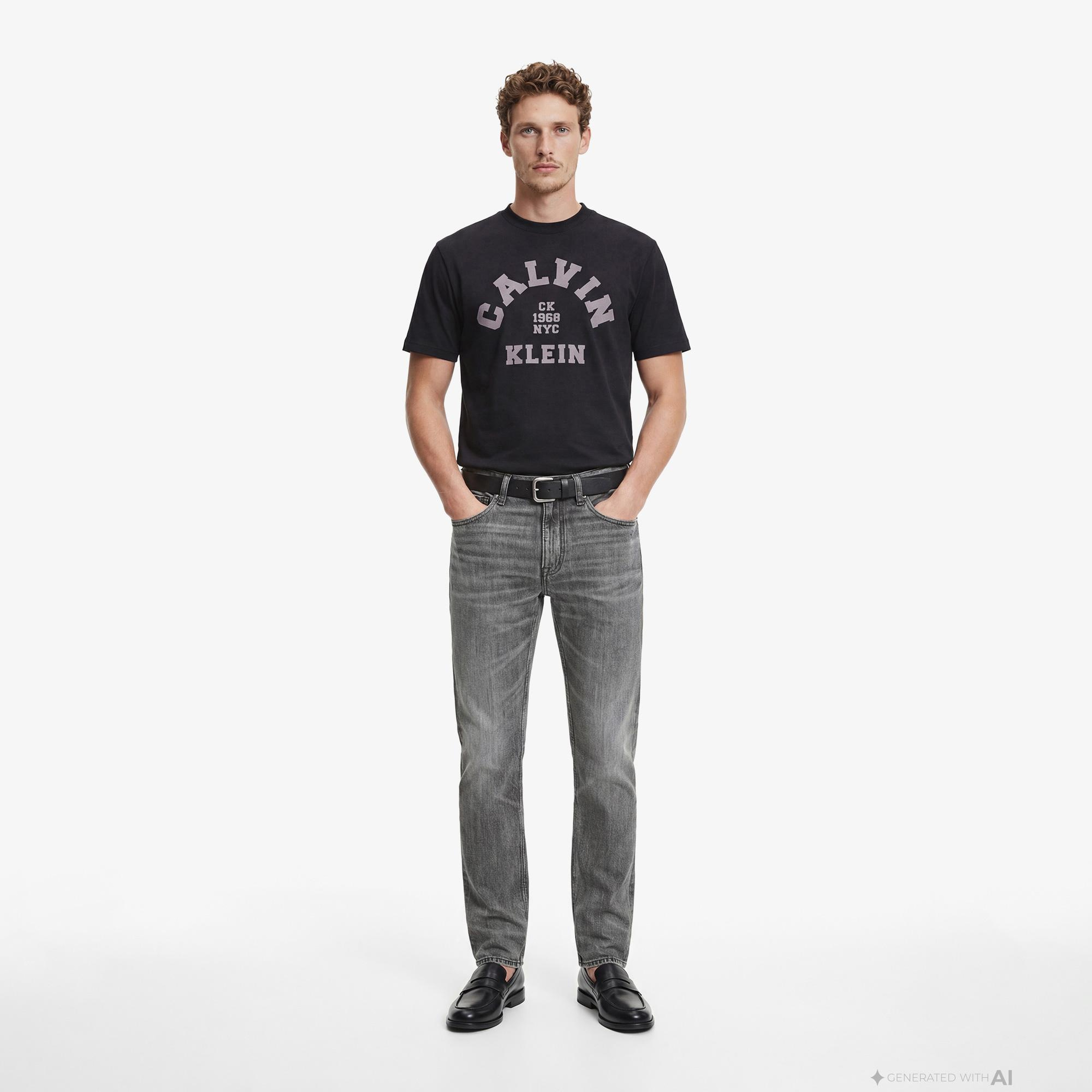 Calvin Klein 20S College Graphic Erkek Siyah T-Shirt