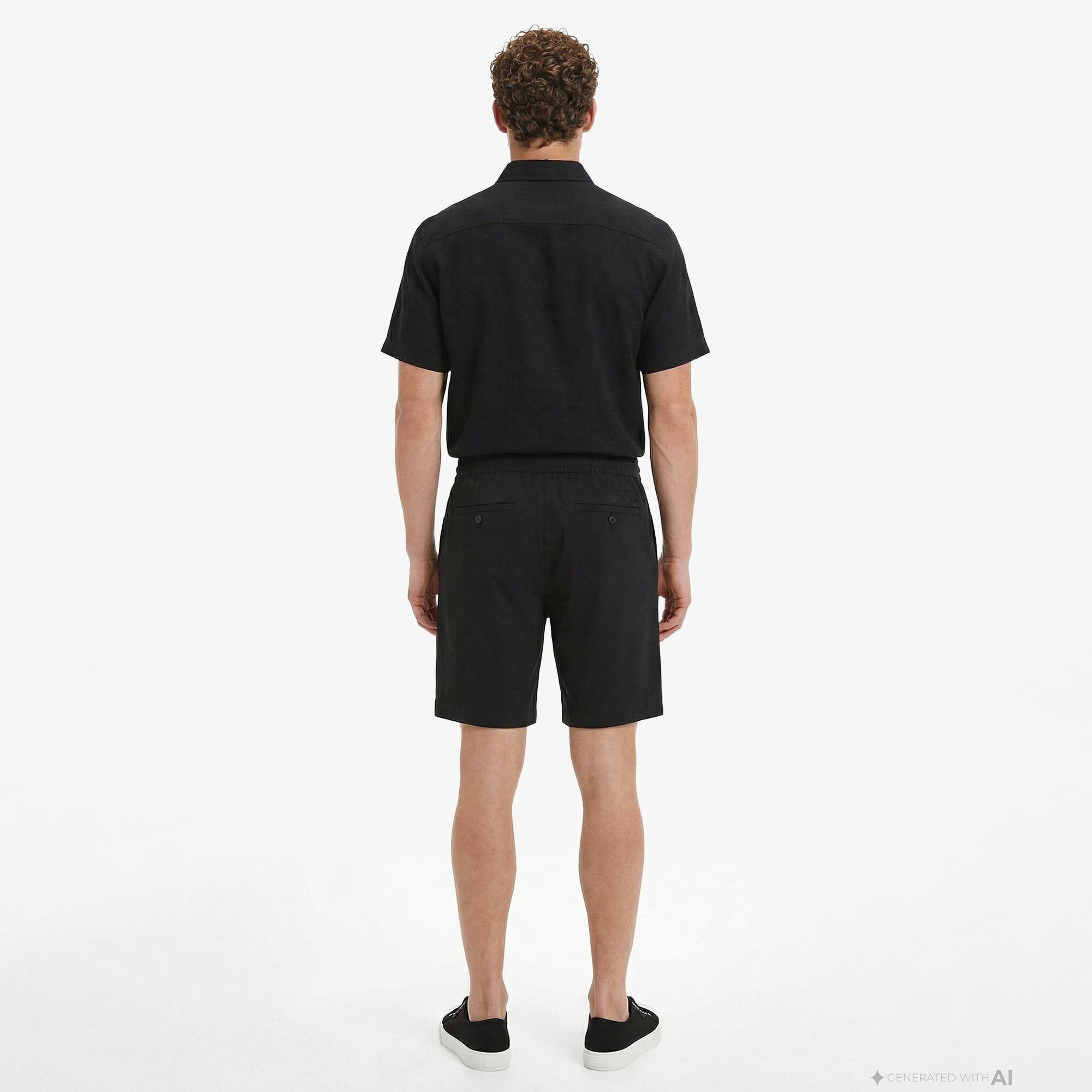Calvin Klein Dobby Half Elastic Erkek Siyah Şort