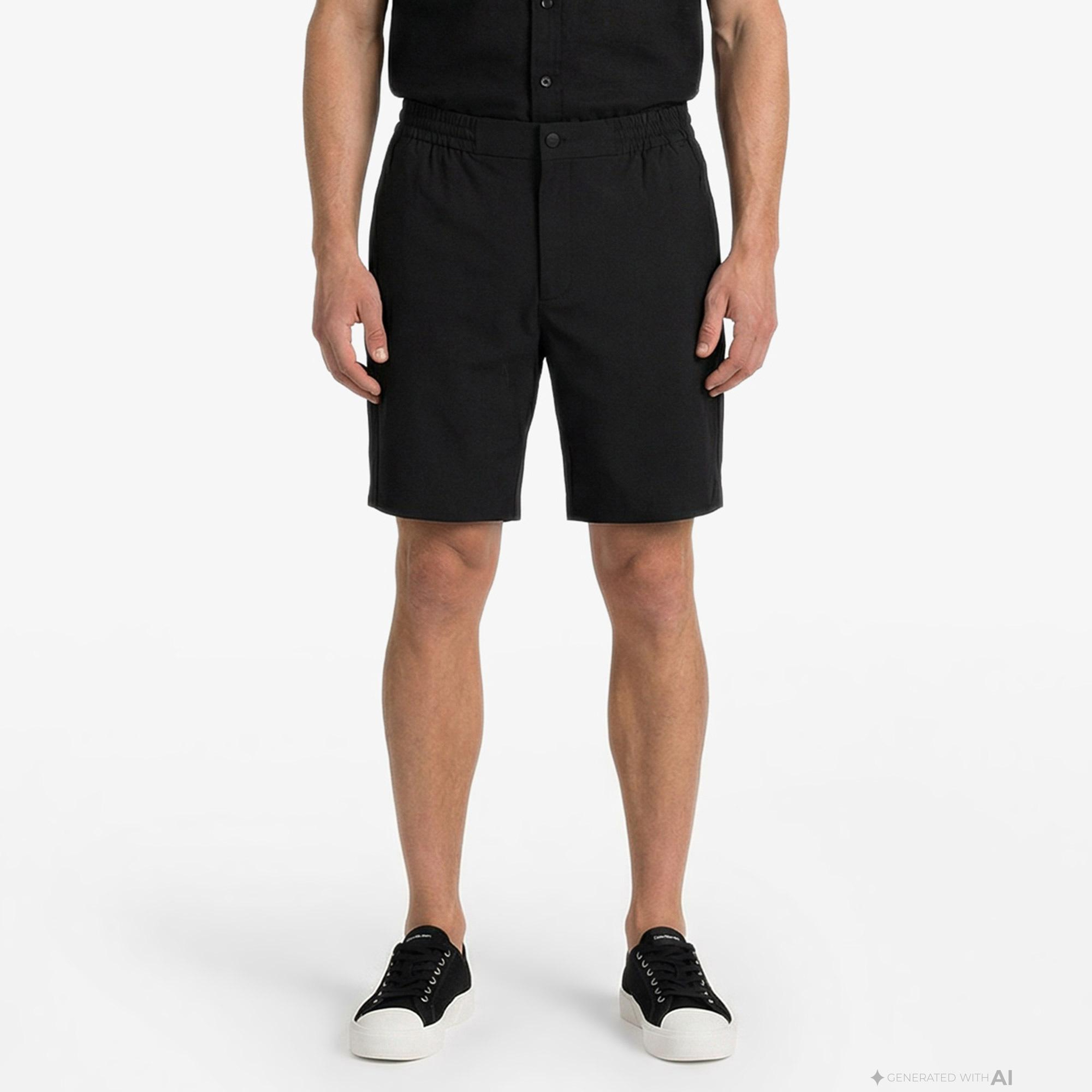 Calvin Klein Dobby Half Elastic Erkek Siyah Şort