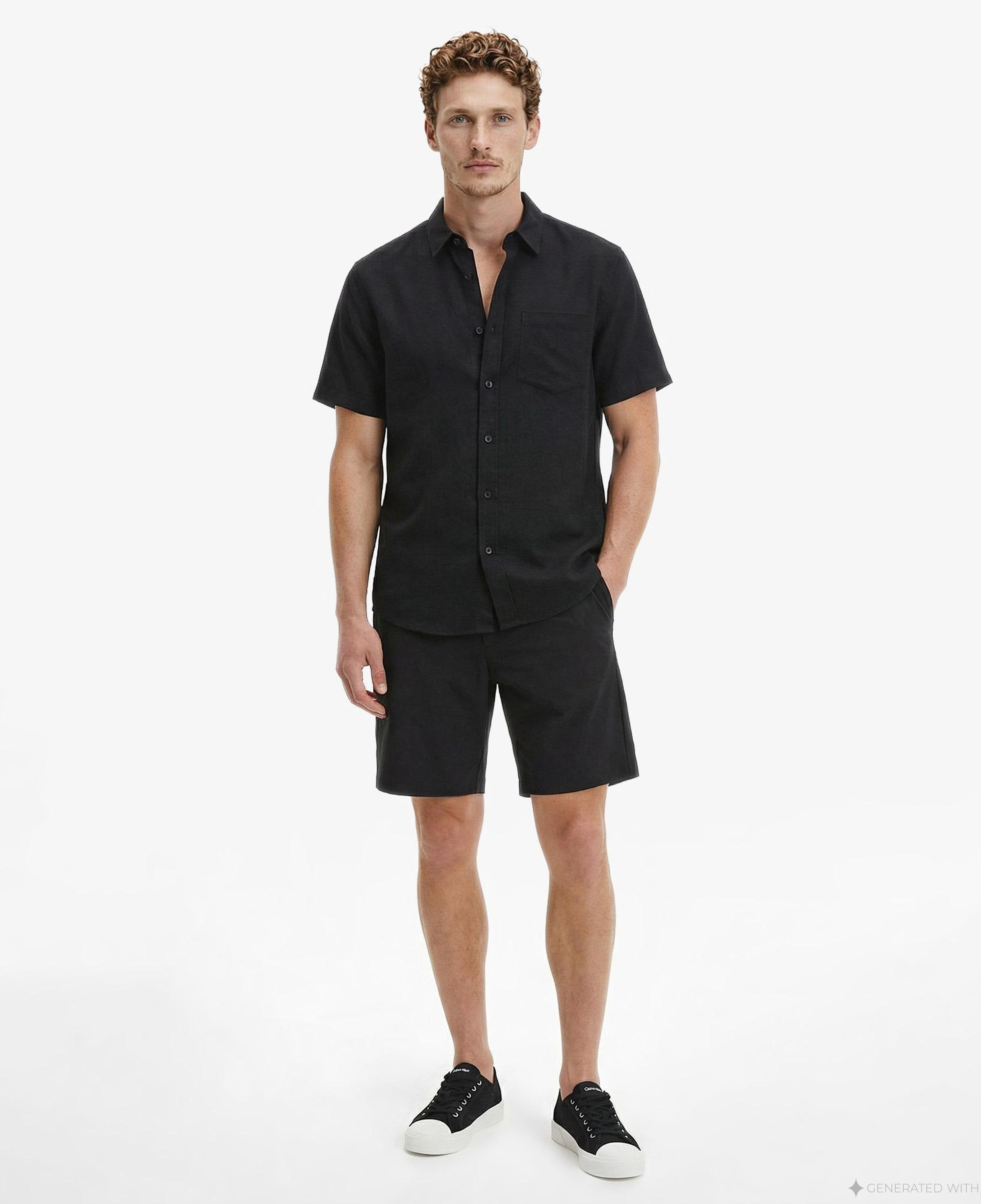 Calvin Klein Dobby Half Elastic Erkek Siyah Şort