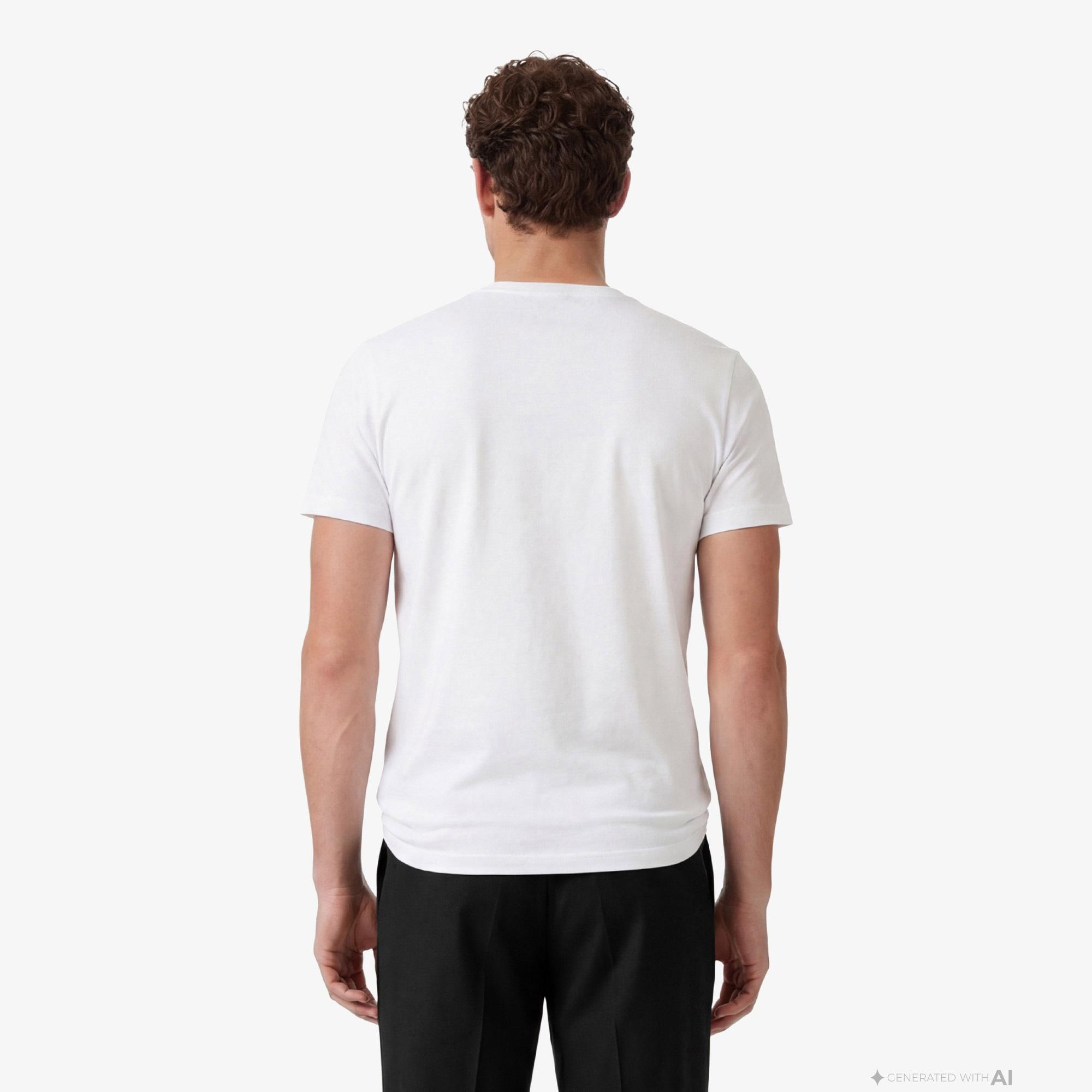 Calvin Klein 30S Word Circle Graphic Erkek Beyaz T-Shirt