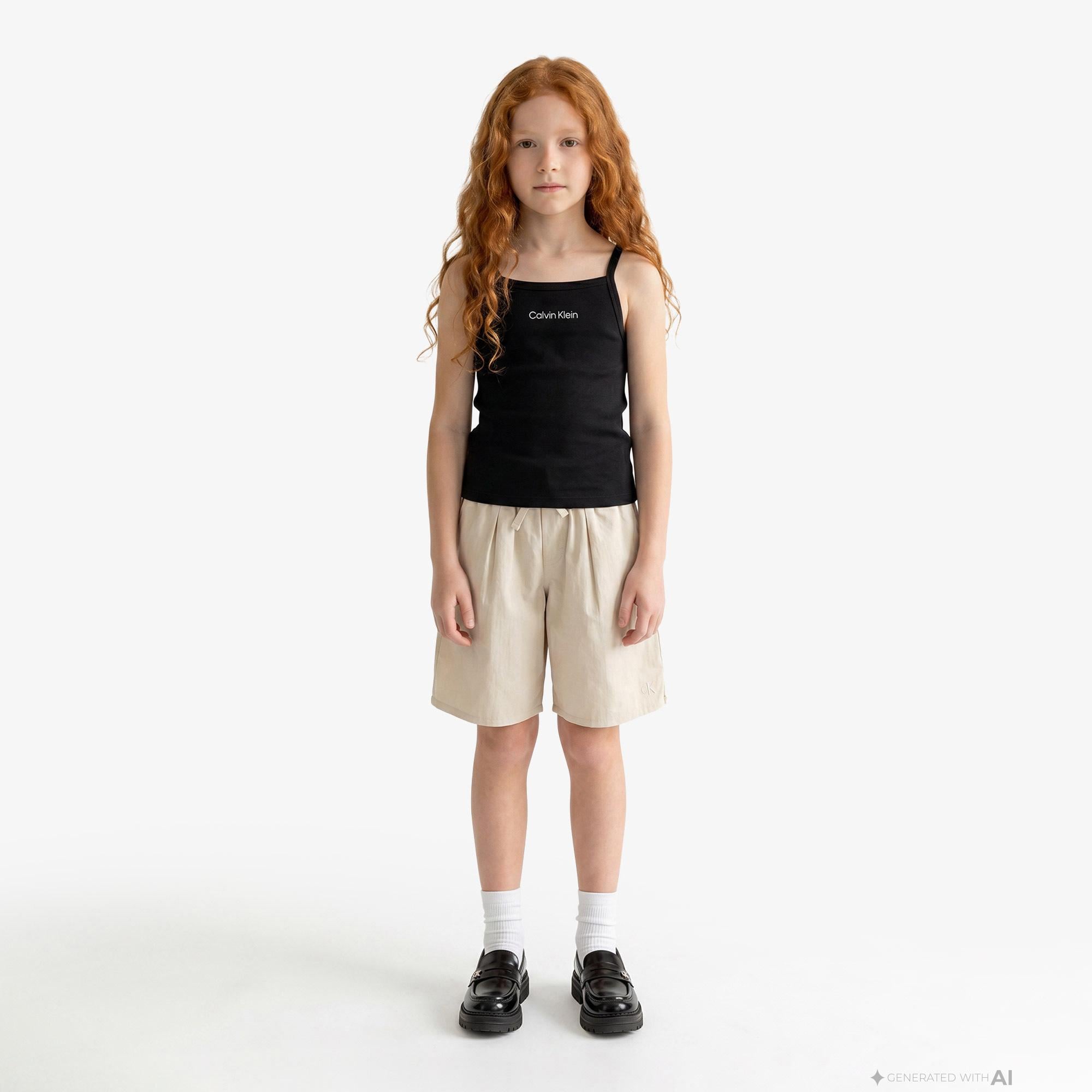 Calvin Klein Punto Strap Çocuk Siyah T-Shirt