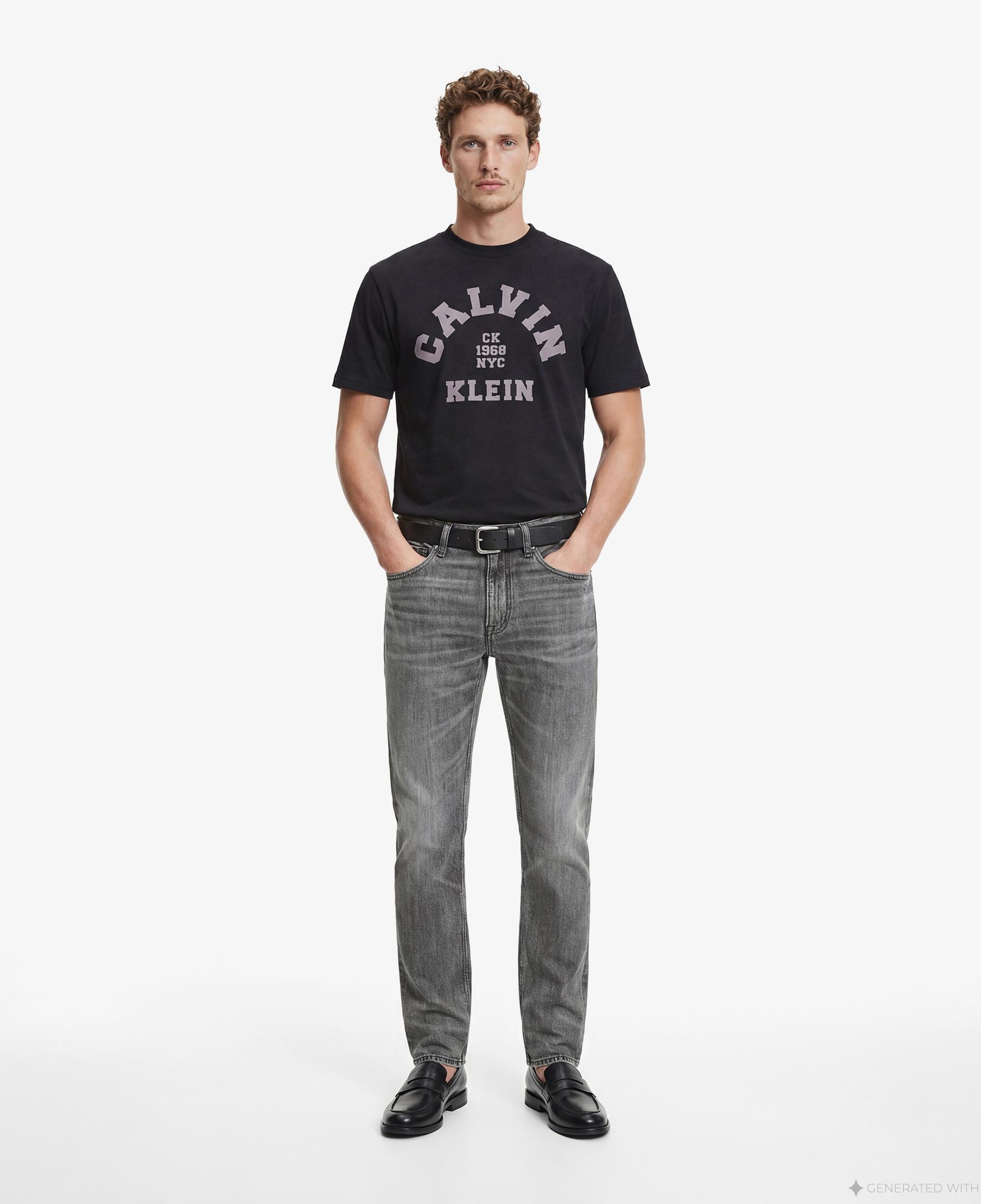 Calvin Klein 20S College Graphic Erkek Siyah T-Shirt