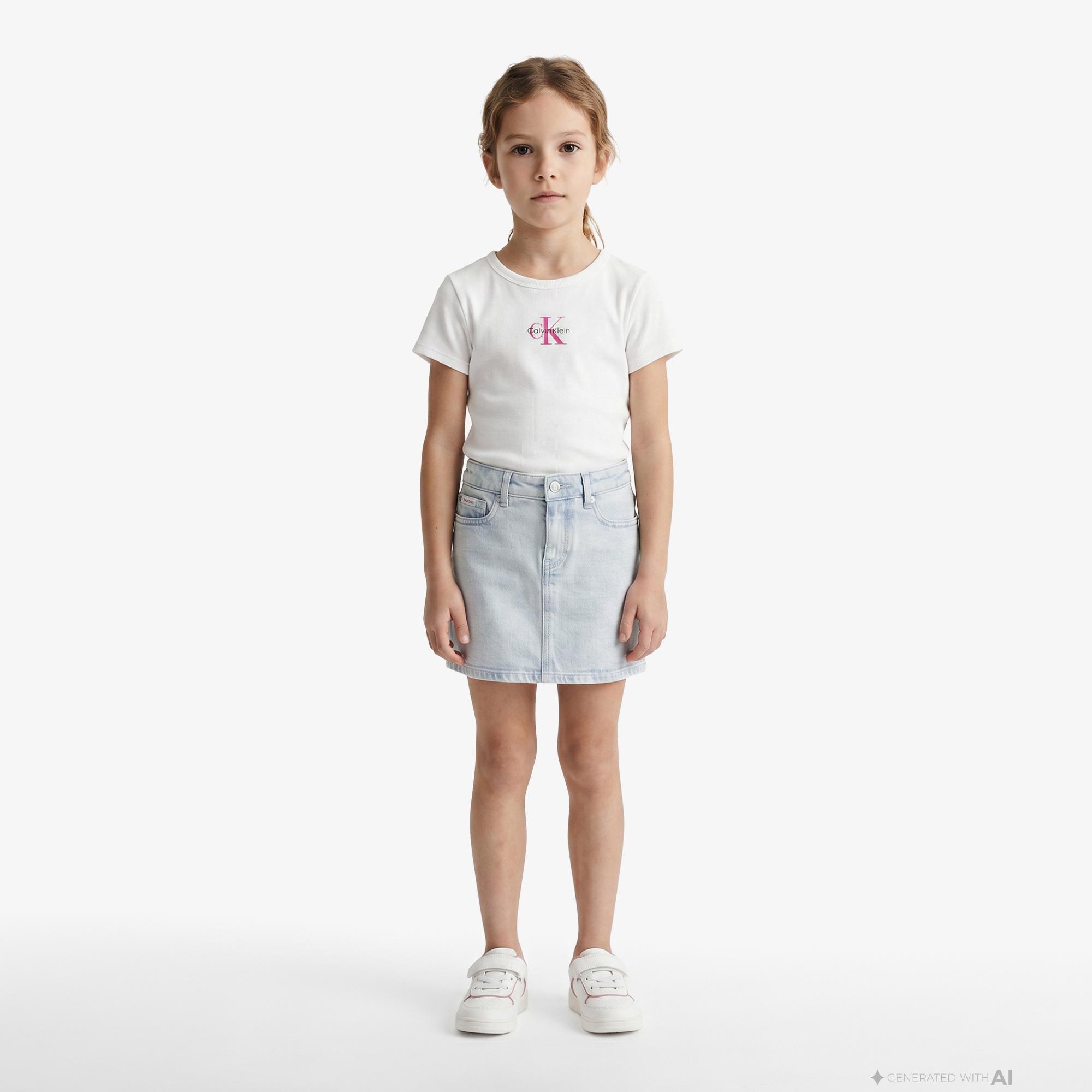Calvin Klein Monologo Baby Çocuk Beyaz T-Shirt