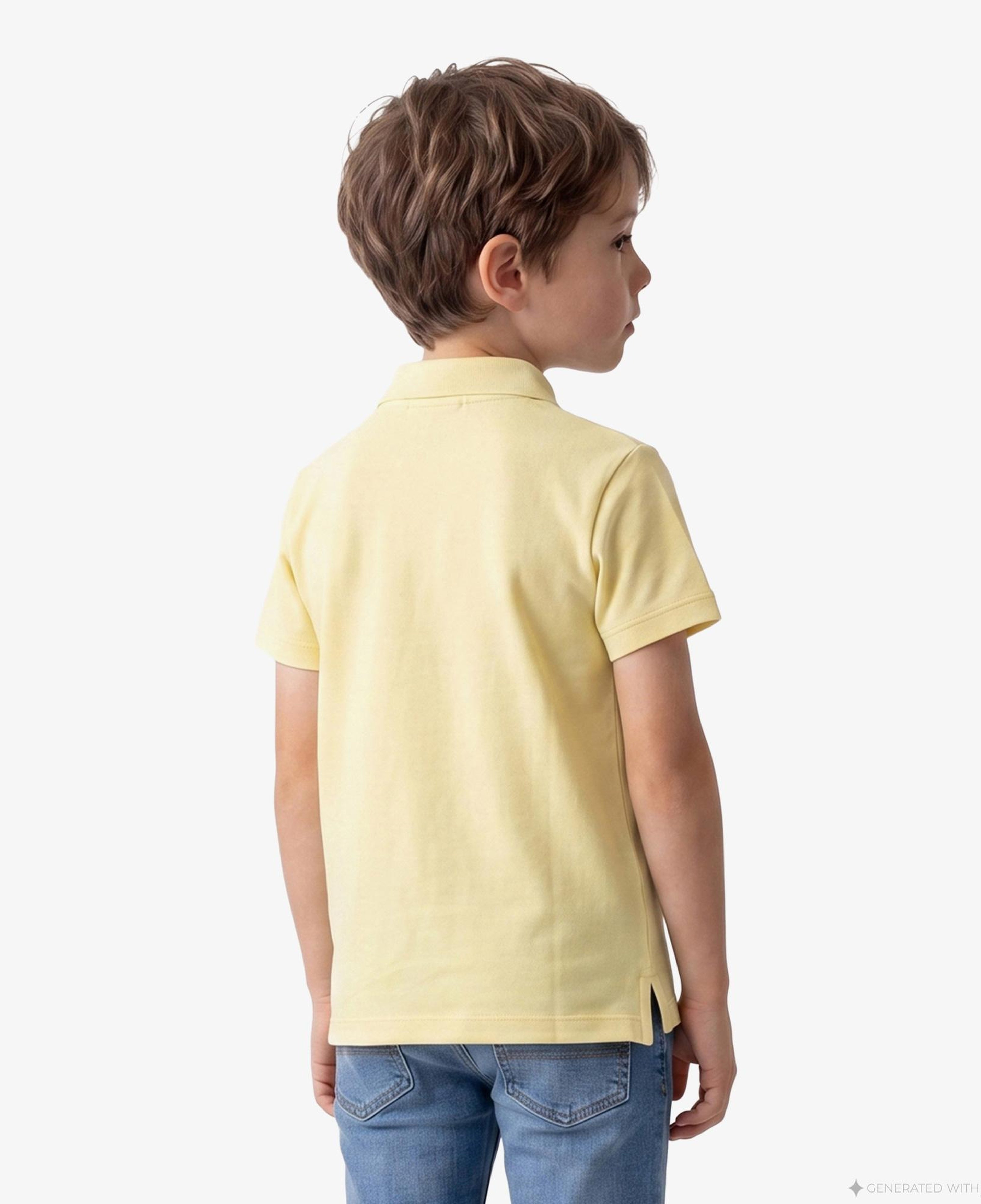 Calvin Klein Solid Çocuk Sarı Polo