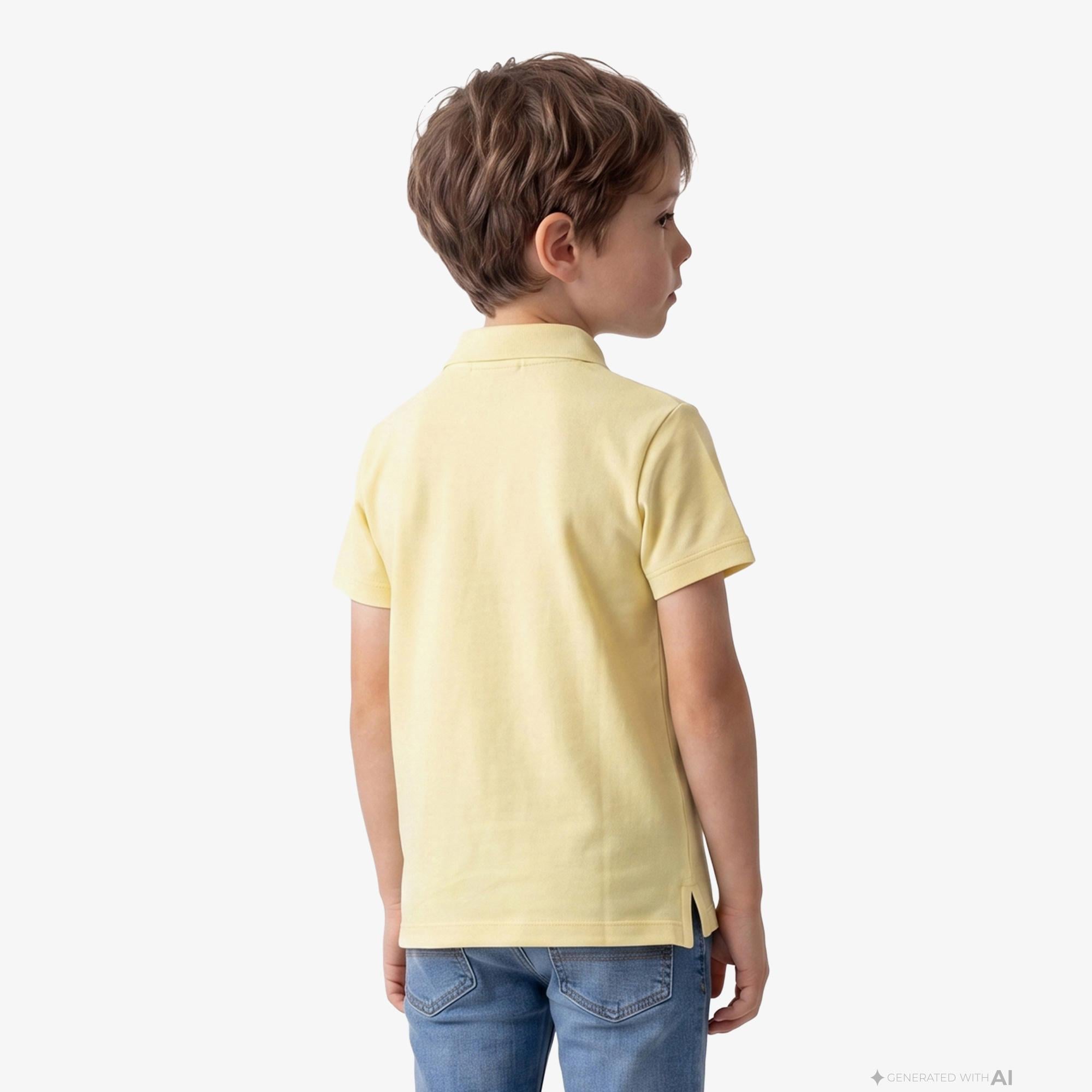 Calvin Klein Solid Çocuk Sarı Polo