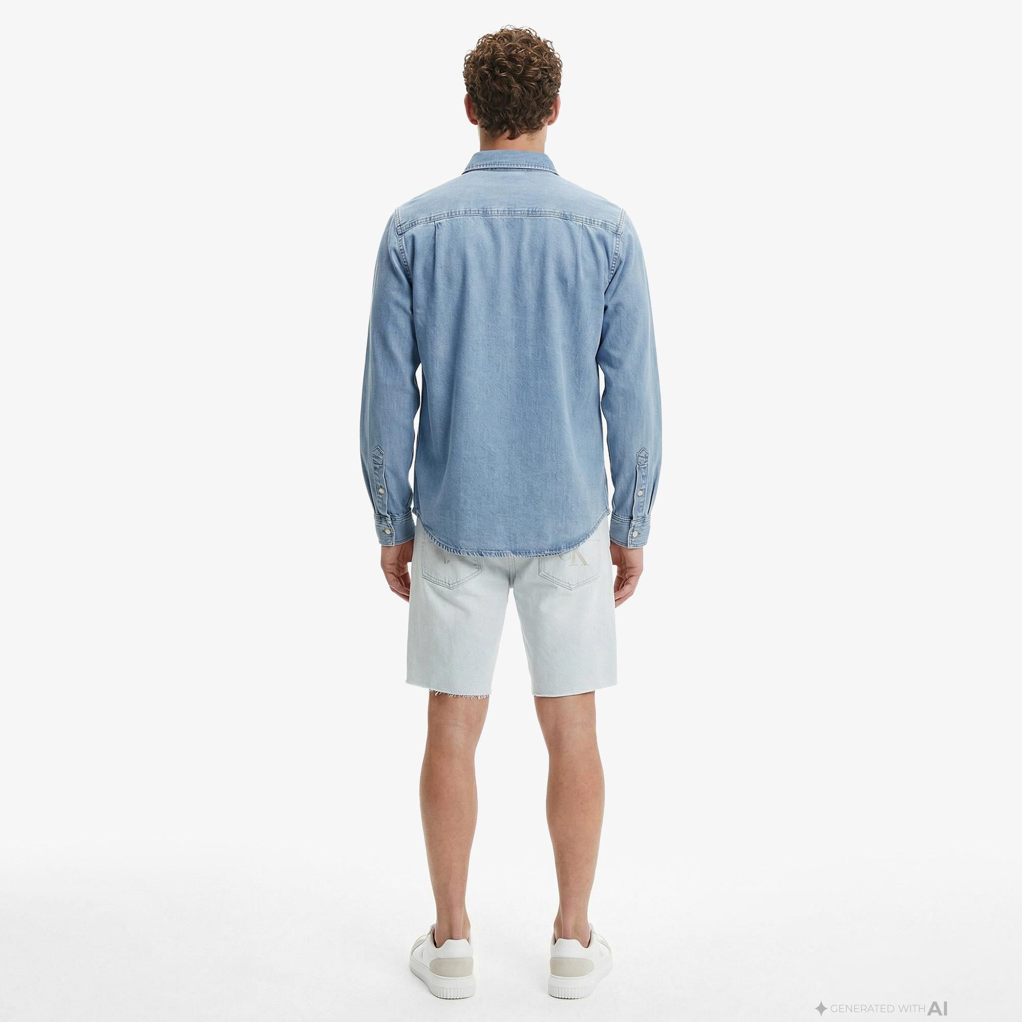 Calvin Klein Essential Classic 205 Erkek Mavi Gömlek
