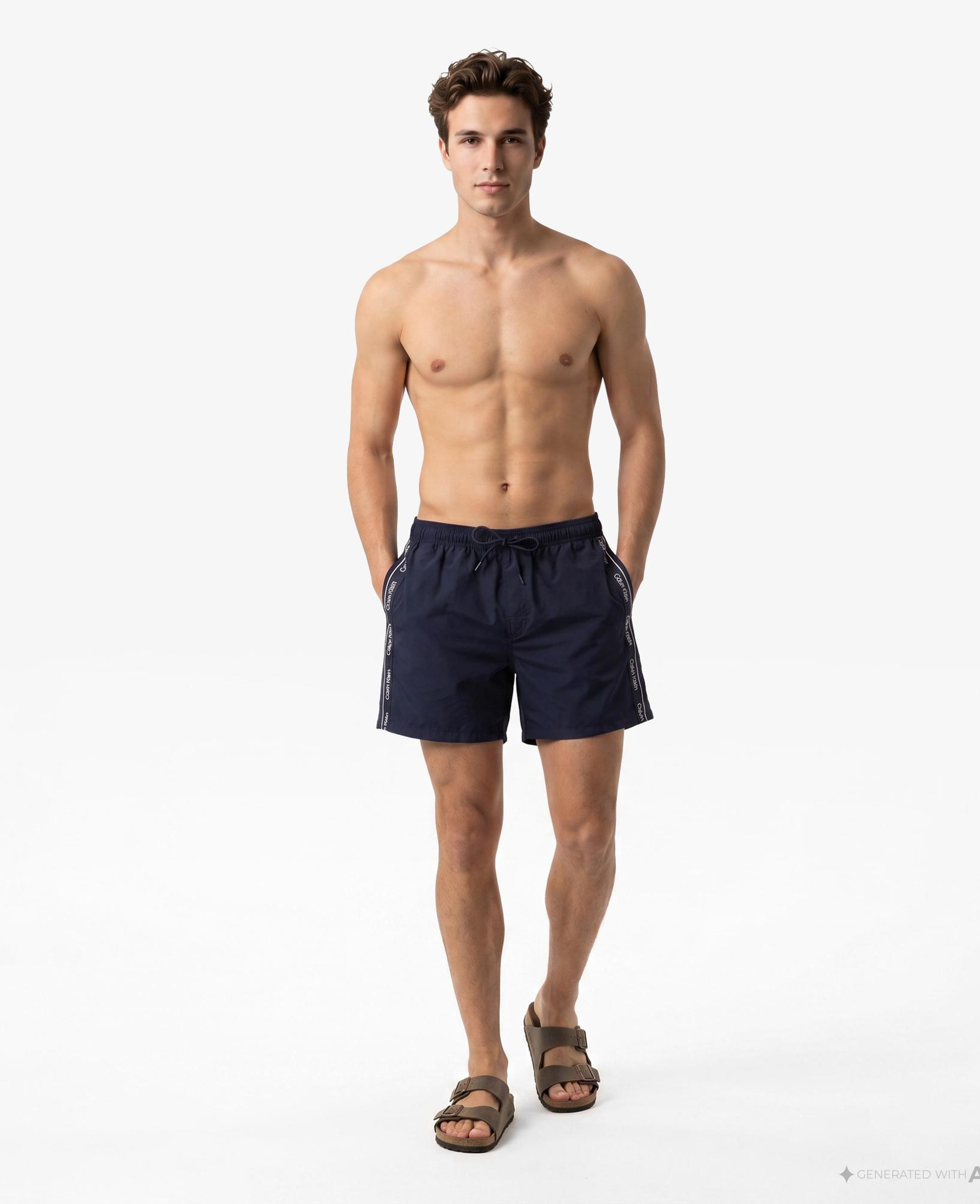 Calvin Klein Medium Drawstring Core Erkek Mavi Deniz Şortu