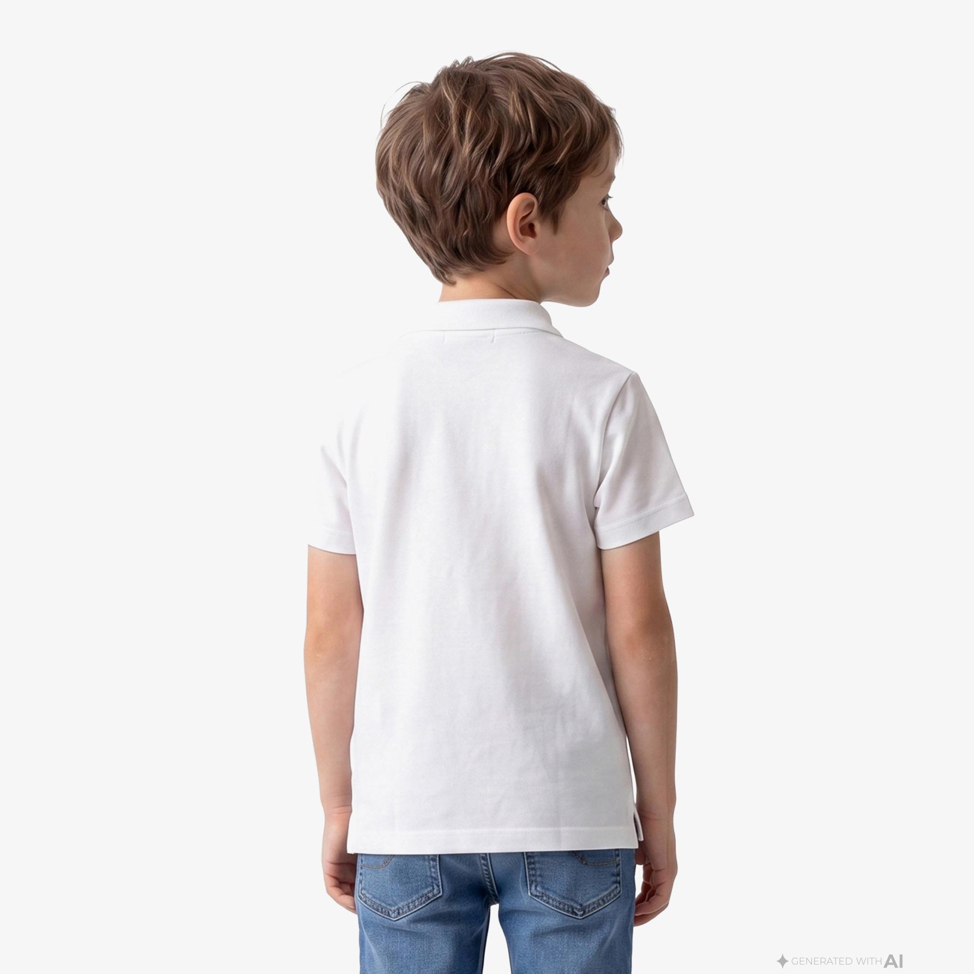 Calvin Klein Solid Çocuk Beyaz Polo