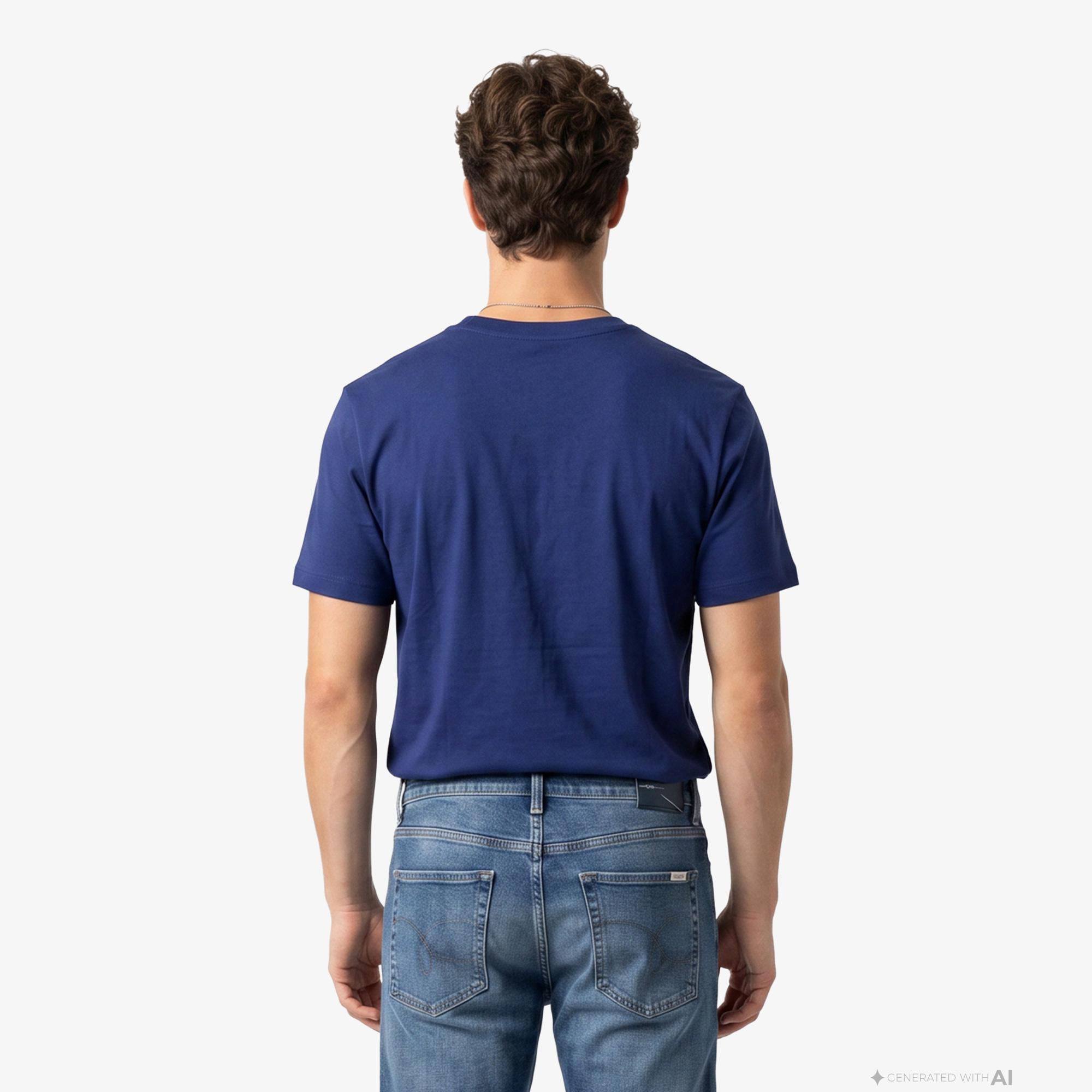 Calvin Klein 20S Sportswear Grap Erkek Mavi T-Shirt