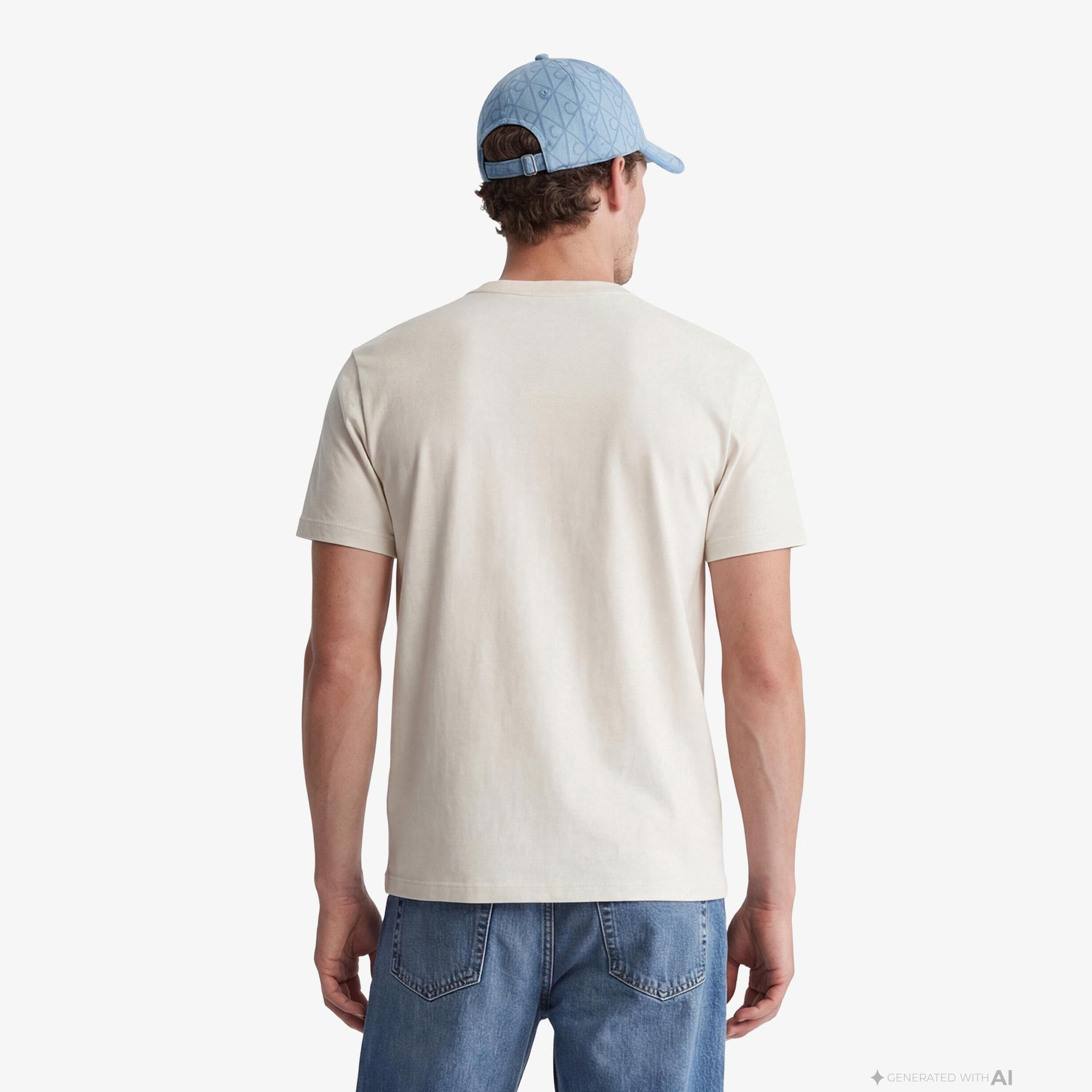 Calvin Klein 30S Grap Erkek Beyaz T-Shirt
