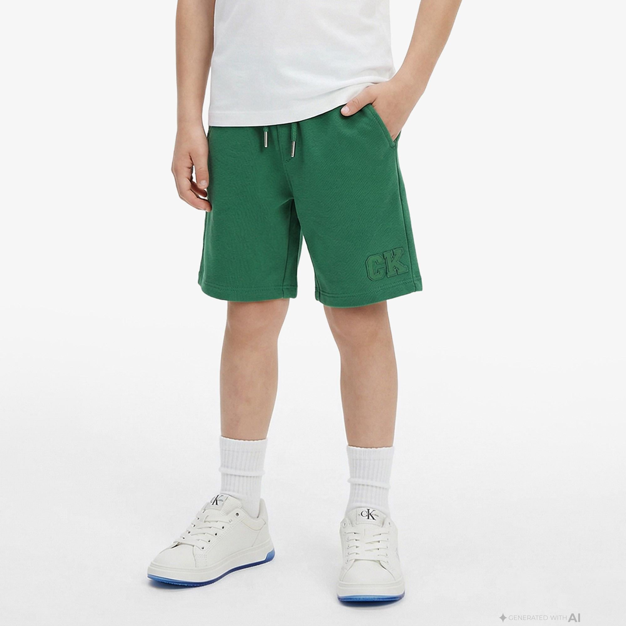 Calvin Klein Relaxed Çocuk Yeşil Şort