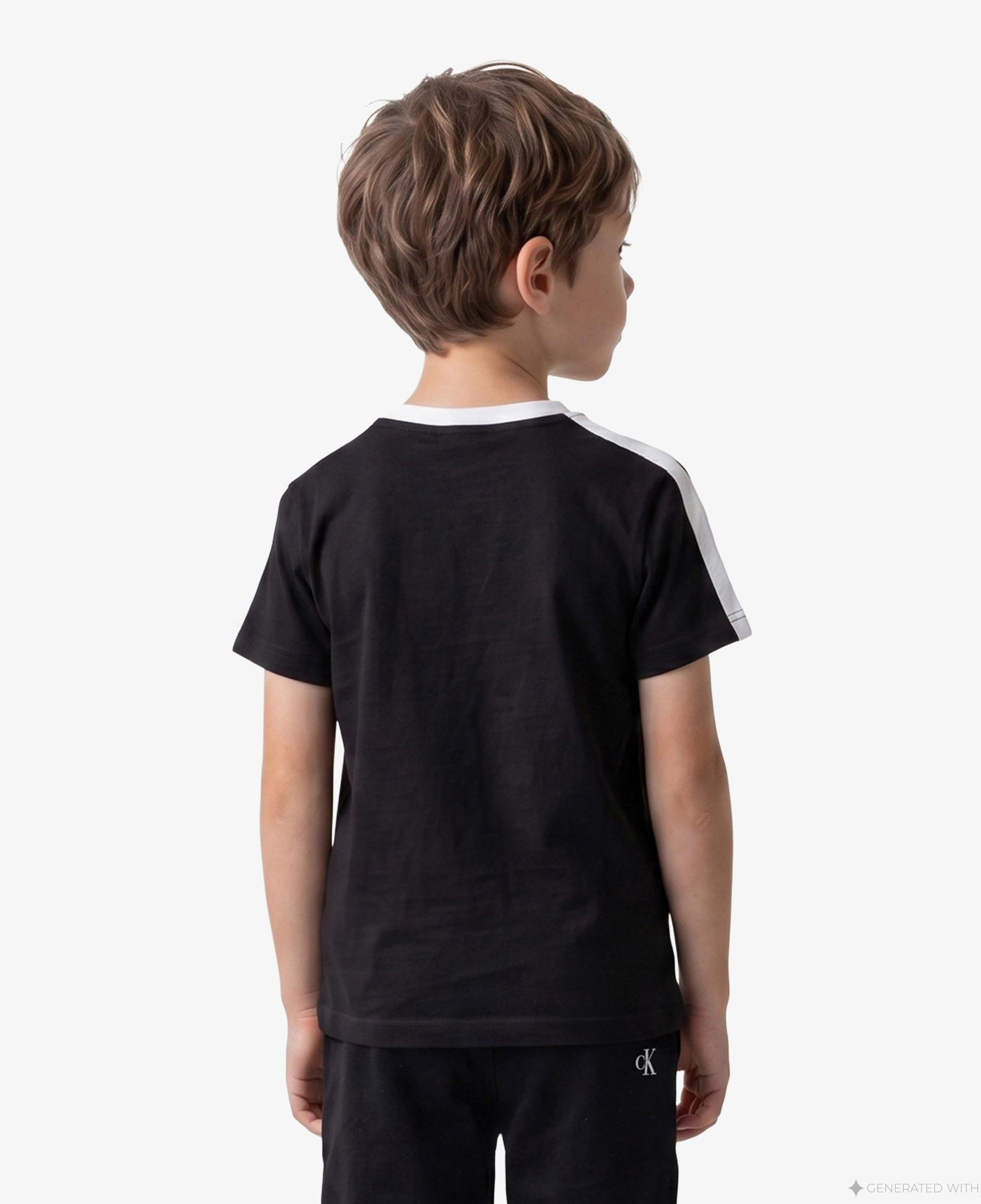 Calvin Klein Taping Çocuk Siyah T-Shirt
