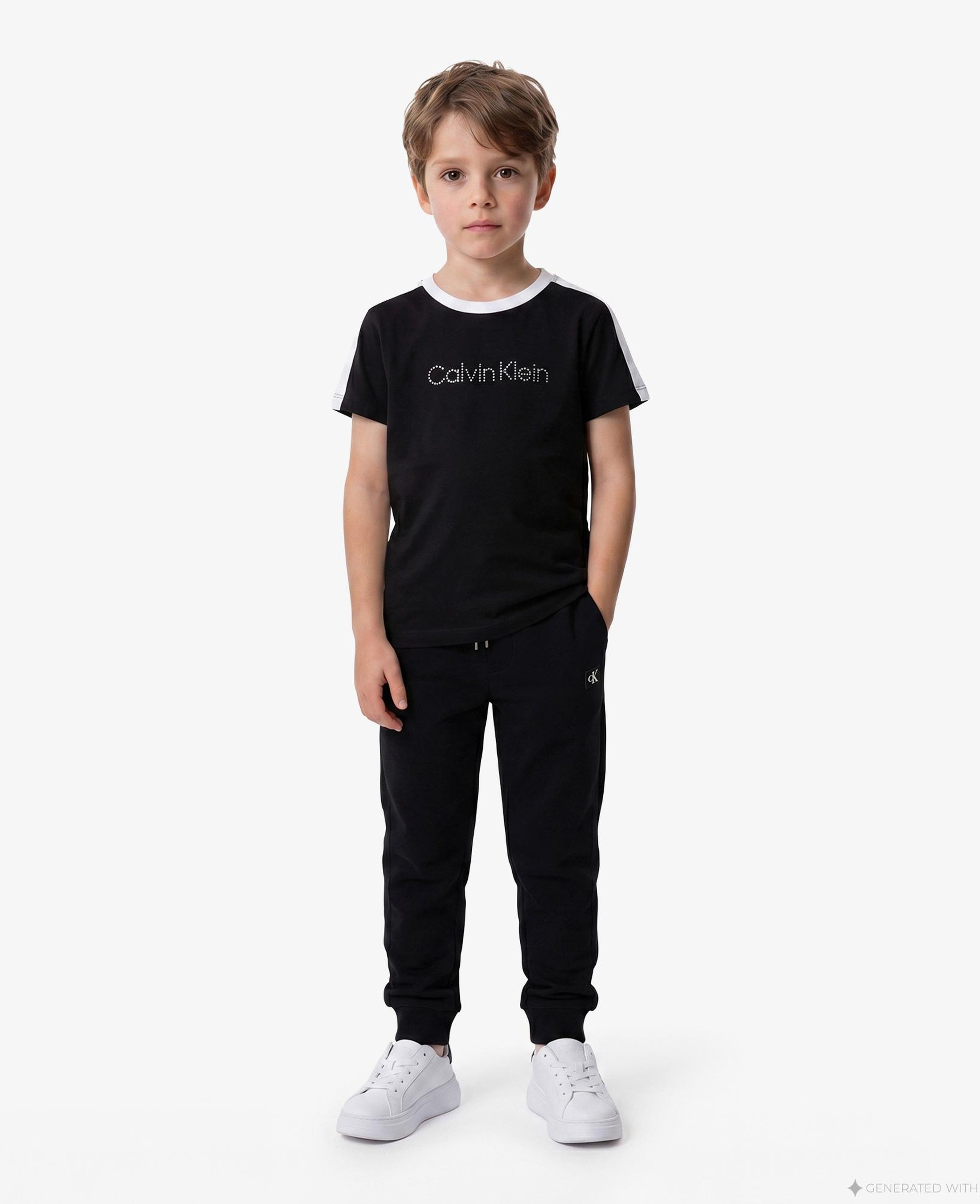 Calvin Klein Taping Çocuk Siyah T-Shirt